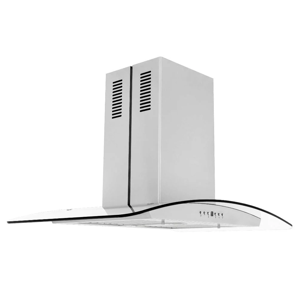ZLINE 30 in. Convertible Vent Island Mount Range Hood in Stainless Steel & Glass (GL5i-30) - Image 4