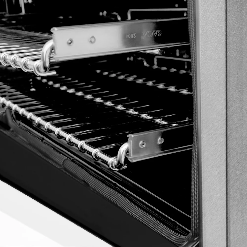 ZLINE 30 in. 4.0 cu. ft. Legacy Dual Fuel Range with 4 Burner Gas Cooktop and Electric Convection Oven in Satin Stainless Steel and White Matte Door (RAS-WM-30) - Image 11