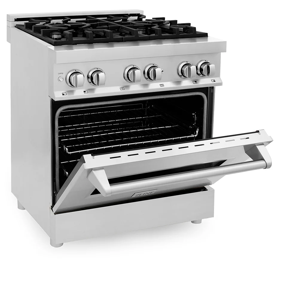 ZLINE 30 in. 4.0 cu. ft. Legacy Dual Fuel Range with 4 Burner Gas Cooktop and Electric Convection Oven in Stainless Steel (RA30) - Image 8