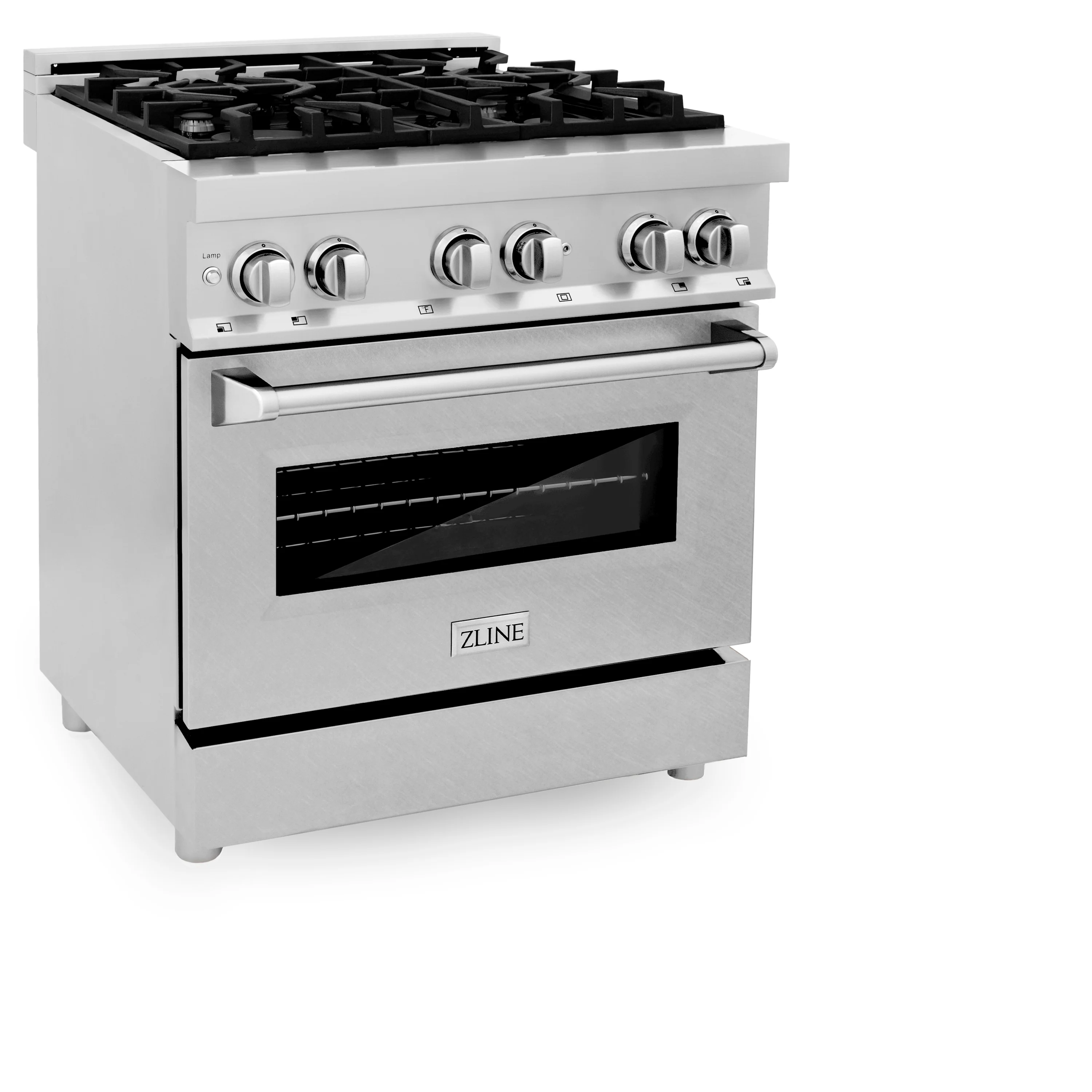 ZLINE 30 in. 4.0 cu. ft. Legacy Dual Fuel Range with 4 Burner Gas Cooktop and Electric Convection Oven in Stainless Steel with Satin Stainless Steel Door (RA-SN-30) - Image 3