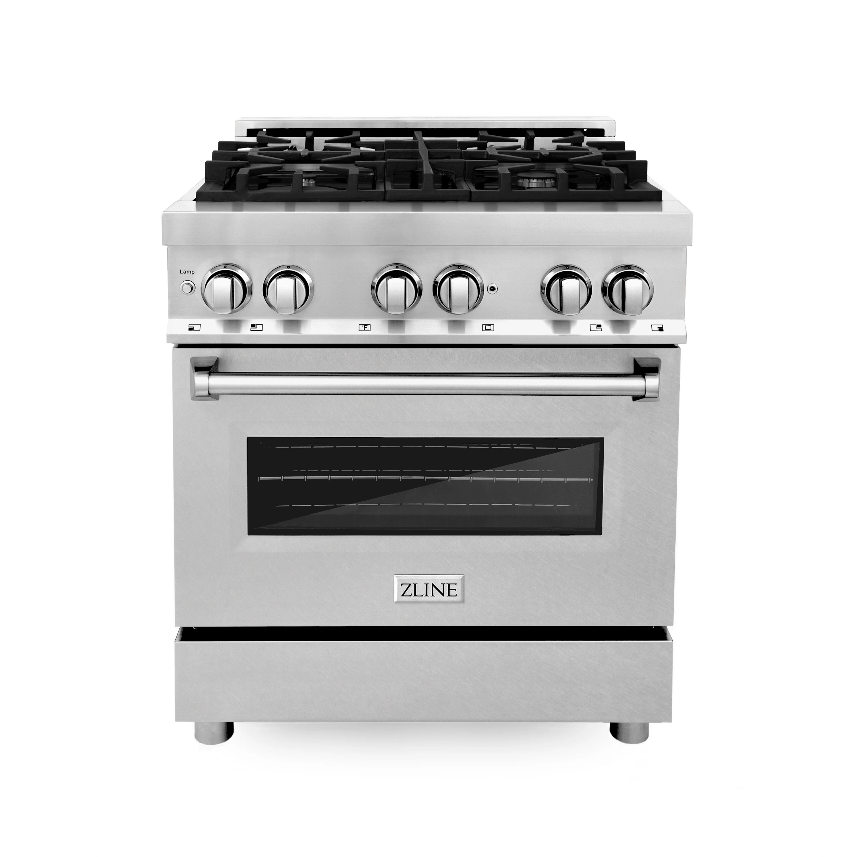 ZLINE 30 in. 4.0 cu. ft. Legacy Dual Fuel Range with 4 Burner Gas Cooktop and Electric Convection Oven in Stainless Steel with Satin Stainless Steel Door (RA-SN-30) - Image 7