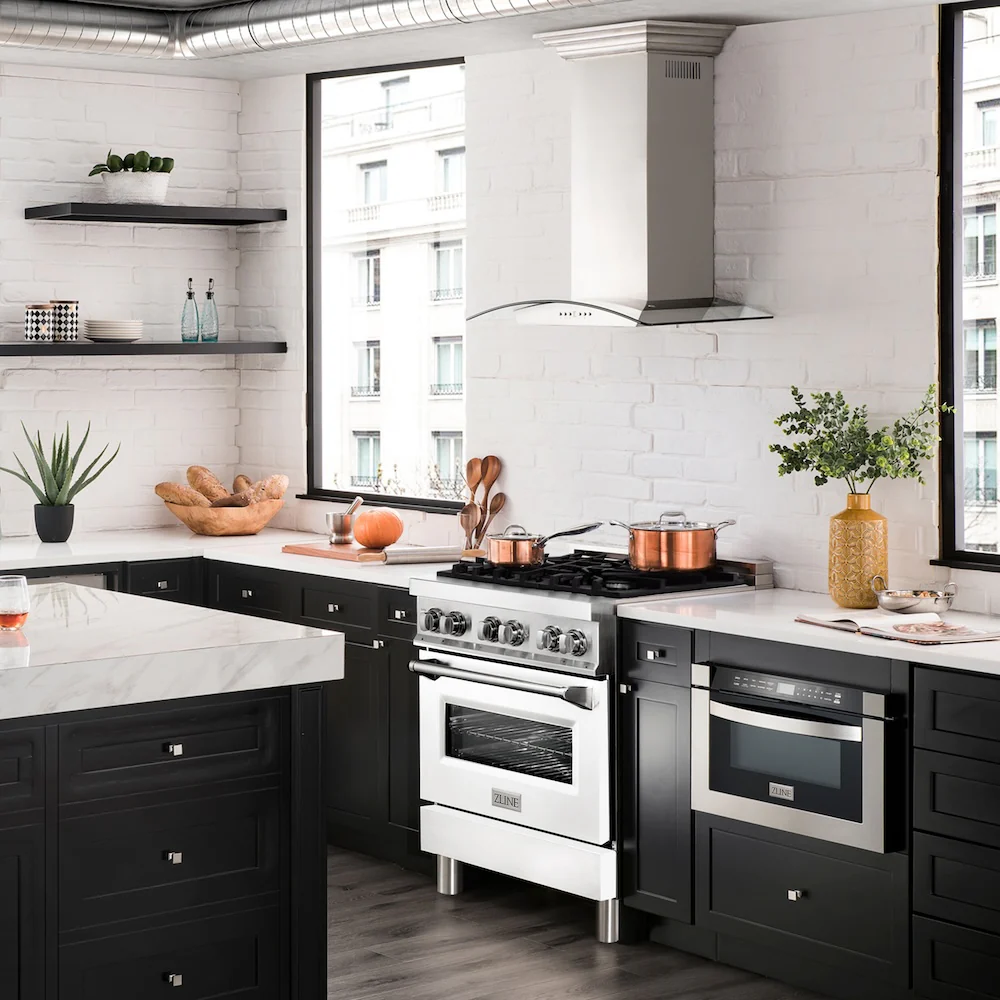 ZLINE 30 in. 4.0 cu. ft. Legacy Dual Fuel Range with 4 Burner Gas Cooktop and Electric Convection Oven in Stainless Steel and White Matte Door (RA-WM-30) - Image 11