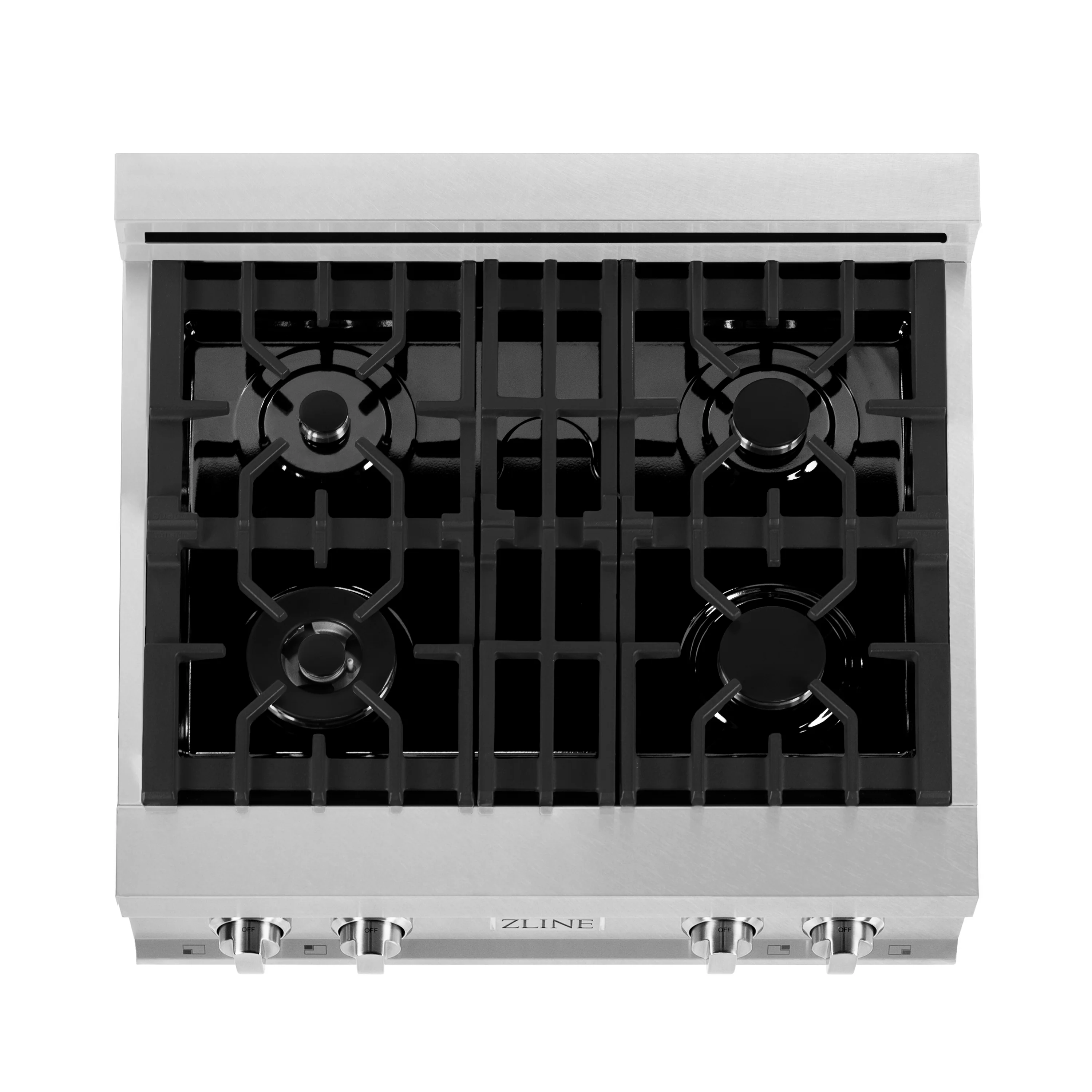 ZLINE 30 in. Legacy Gas Rangetop with 4 Burners and Porcelain Cooktop in Satin Stainless Steel (RTS-30) - Image 9