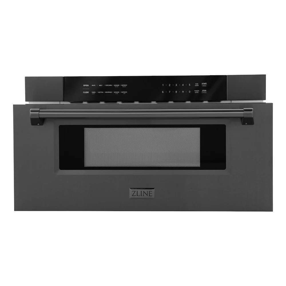 ZLINE 30 in. 1.2 cu. ft. Built-in Microwave Drawer in Black Stainless Steel (MWD-30-BS) - Image 4