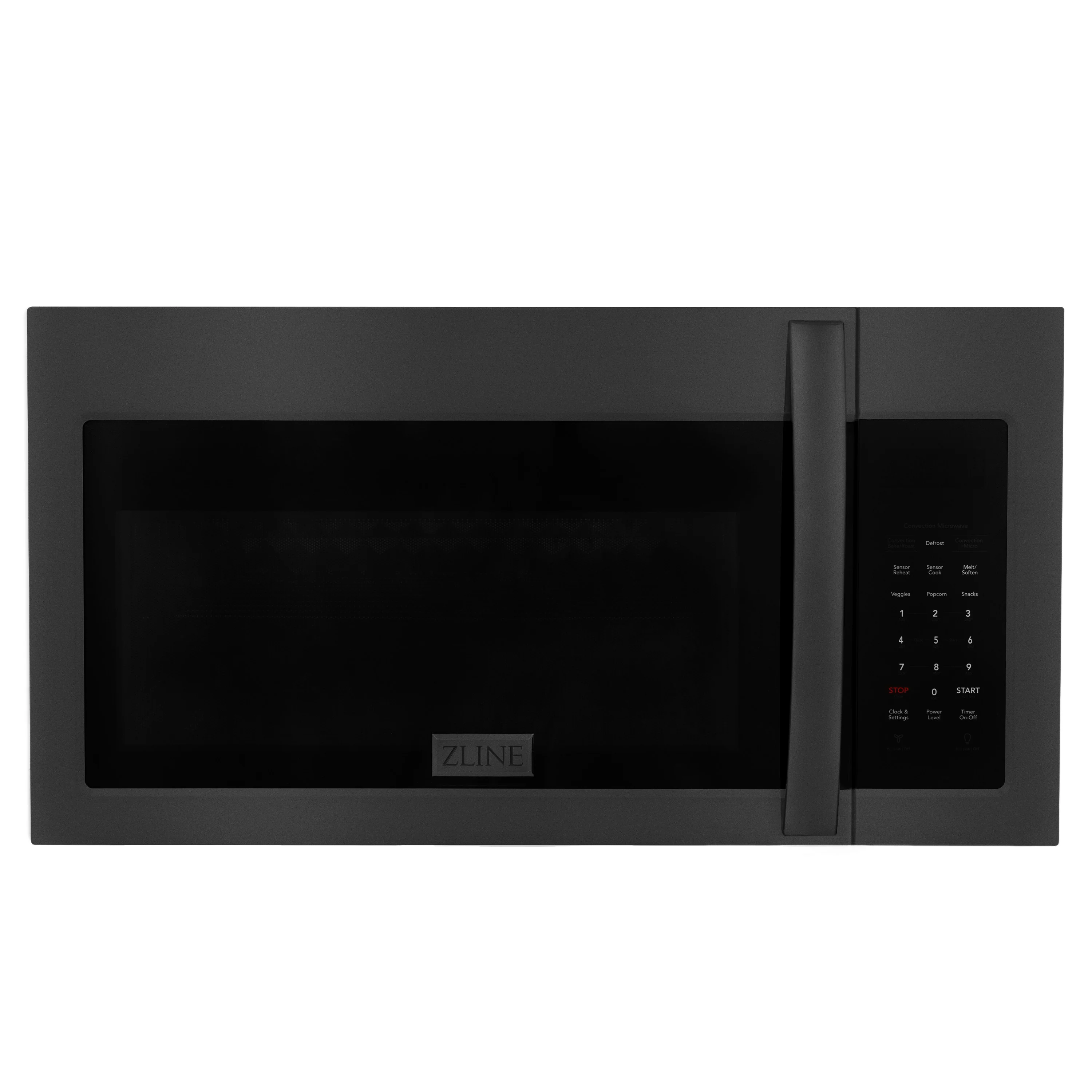 ZLINE 1.5 cu. ft. Over the Range Convection Microwave Oven in Black Stainless Steel with Modern Handle and Sensor Cooking (MWO-OTR-30-BS) - Image 3