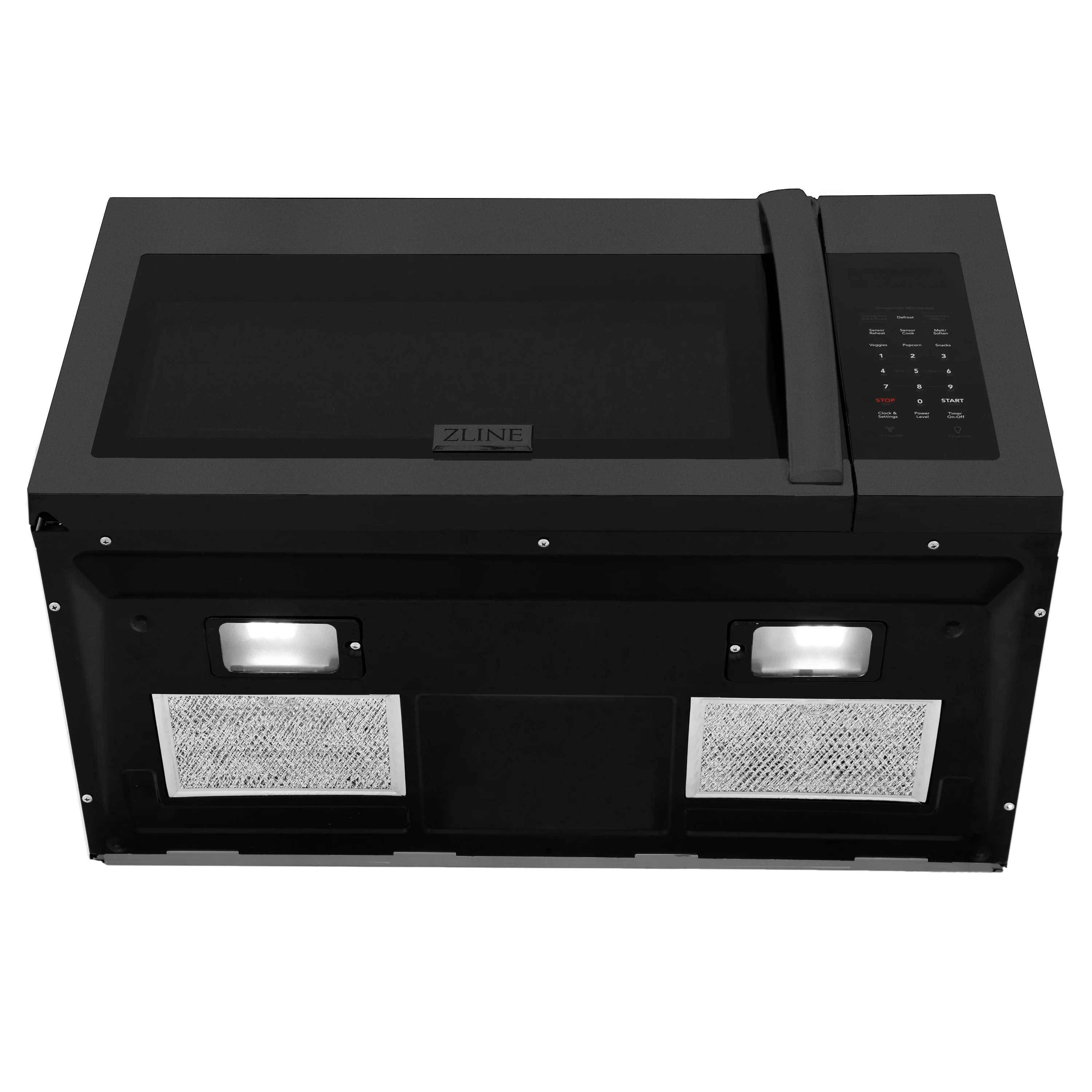ZLINE 1.5 cu. ft. Over the Range Convection Microwave Oven in Black Stainless Steel with Modern Handle and Sensor Cooking (MWO-OTR-30-BS) - Image 6