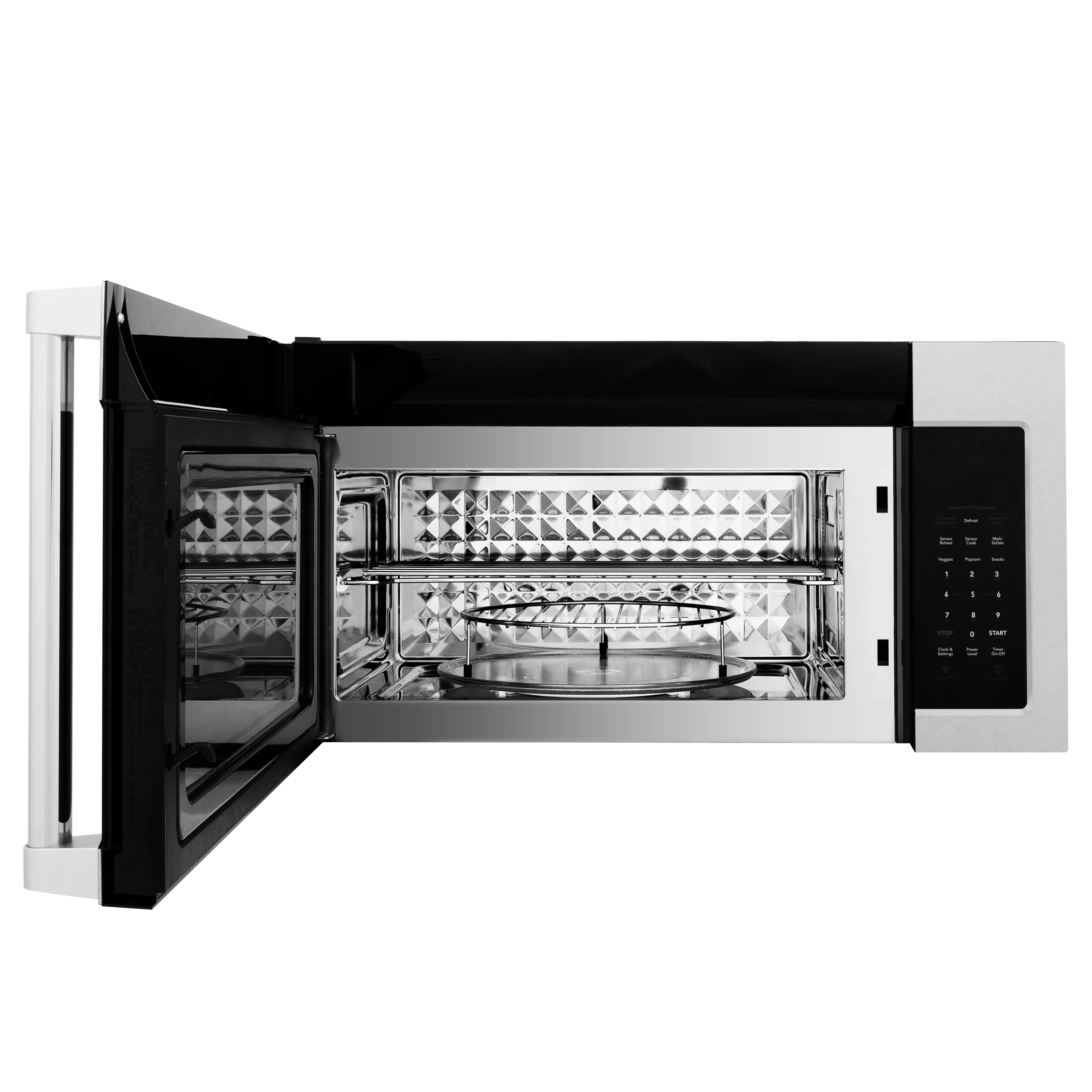 ZLINE 30 in. Over the Range Convection Microwave Oven with Traditional Handle in Fingerprint Resistant Stainless Steel (MWO-OTR-H-SS) - Image 5