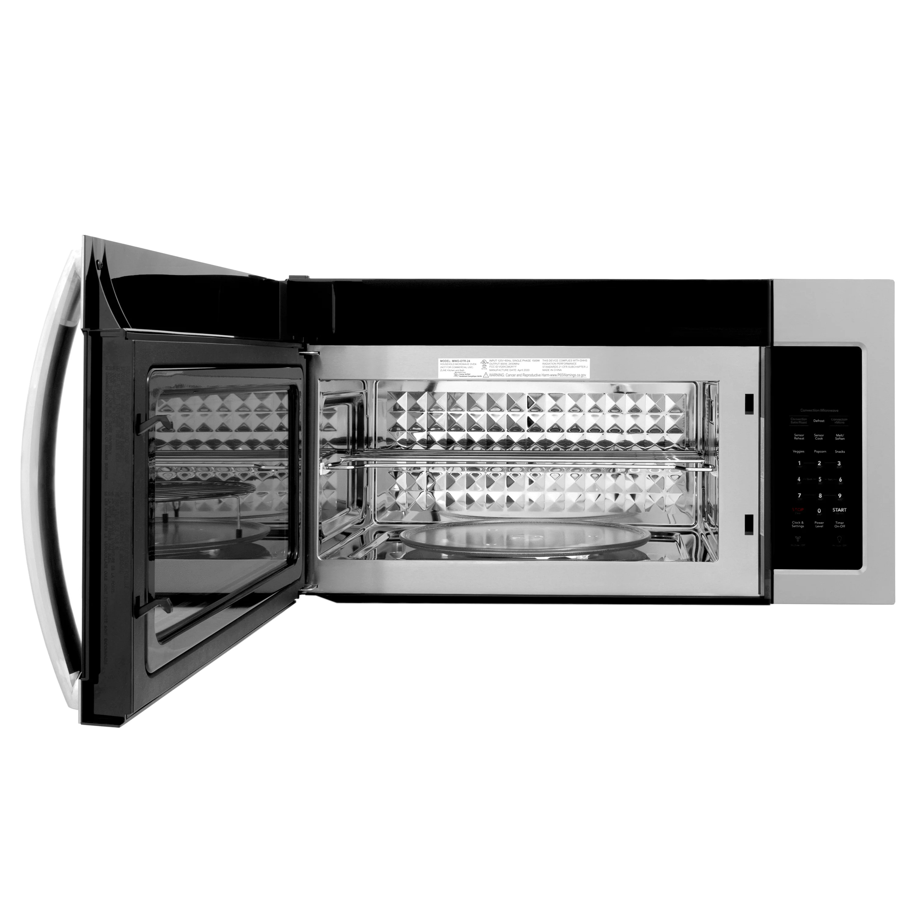 ZLINE 30 in. Stainless Steel Over the Range Convection Microwave Oven with Modern Handle (MWO-OTR-30) - Image 5