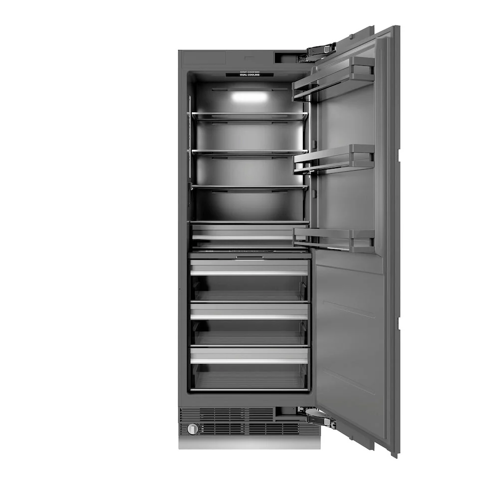 ZLINE 30 in. 16.7 cu. ft. Panel Ready Column Refrigerator with Graphite Gray Interior (RBCRV-30)