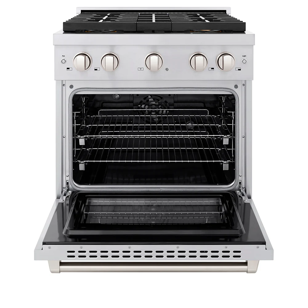 ZLINE 30 in. 4.2 cu. ft. Paramount Dual Fuel Range with 4 Burner DuoPro™ Cooktop and Electric Convection Oven in Stainless Steel (PSDR30) - Image 3