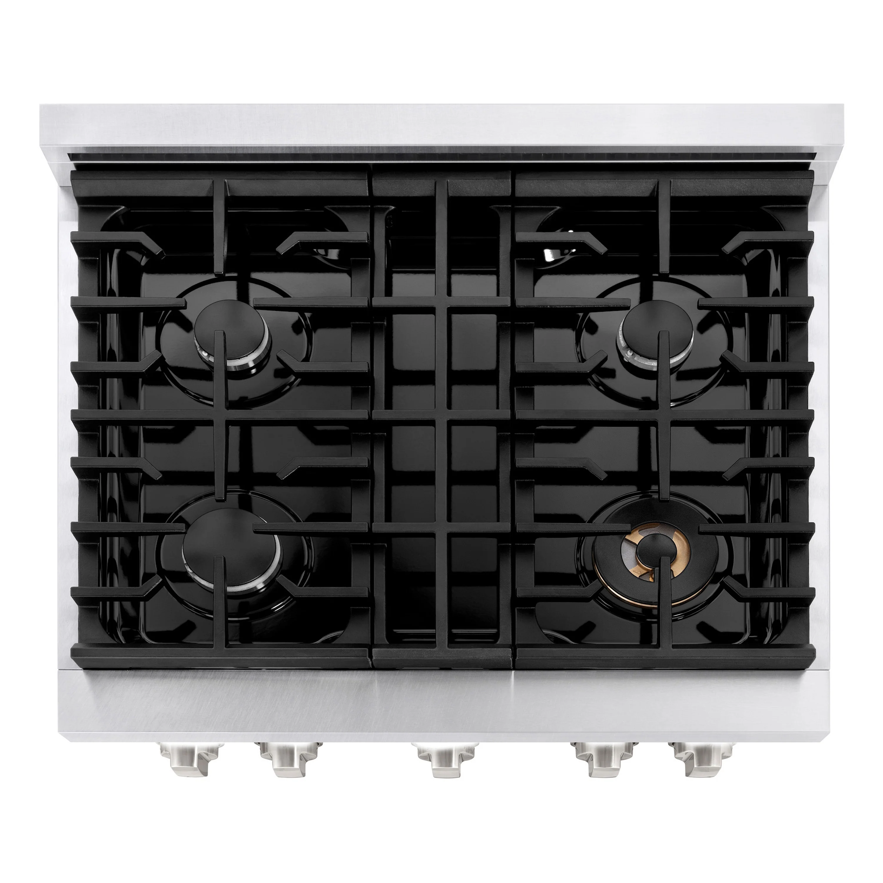 ZLINE 30 in. 4.2 cu. ft. Paramount Dual Fuel Range with 4 Burner Gas Cooktop and Electric Convection Oven in Satin Stainless Steel (SDRS-30) - Image 10