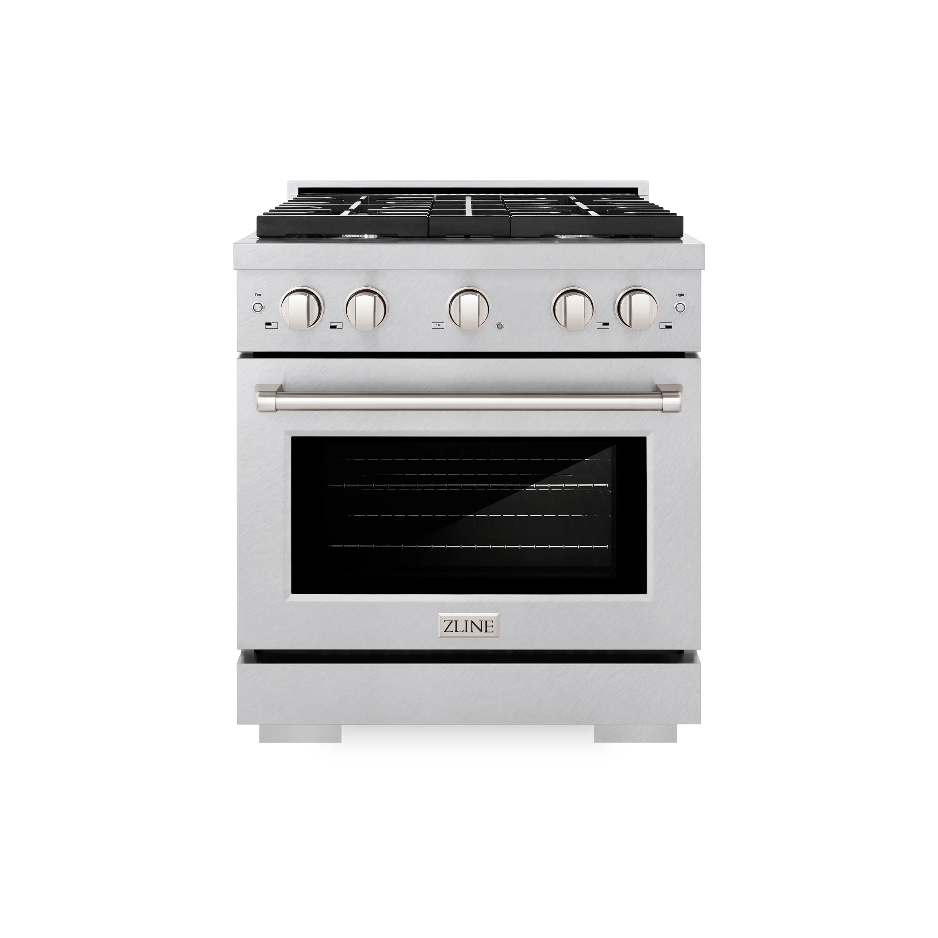 ZLINE 30 in. 4.2 cu. ft. Paramount Dual Fuel Range with 4 Burner Gas Cooktop and Electric Convection Oven in Satin Stainless Steel (SDRS-30) - Image 3