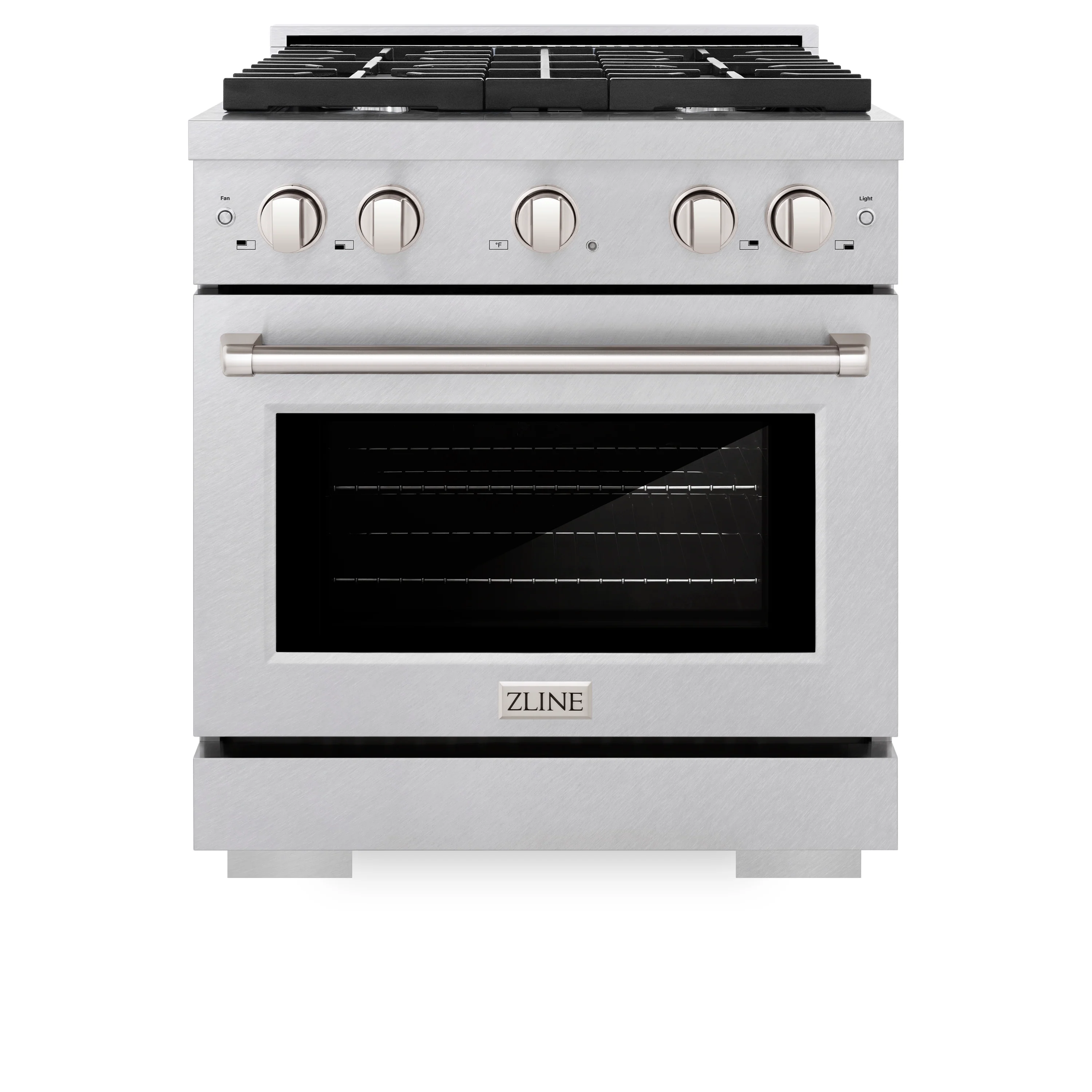 ZLINE 30 in. 4.2 cu. ft. Paramount Dual Fuel Range with 4 Burner Gas Cooktop and Electric Convection Oven in Satin Stainless Steel (SDRS-30) - Image 4