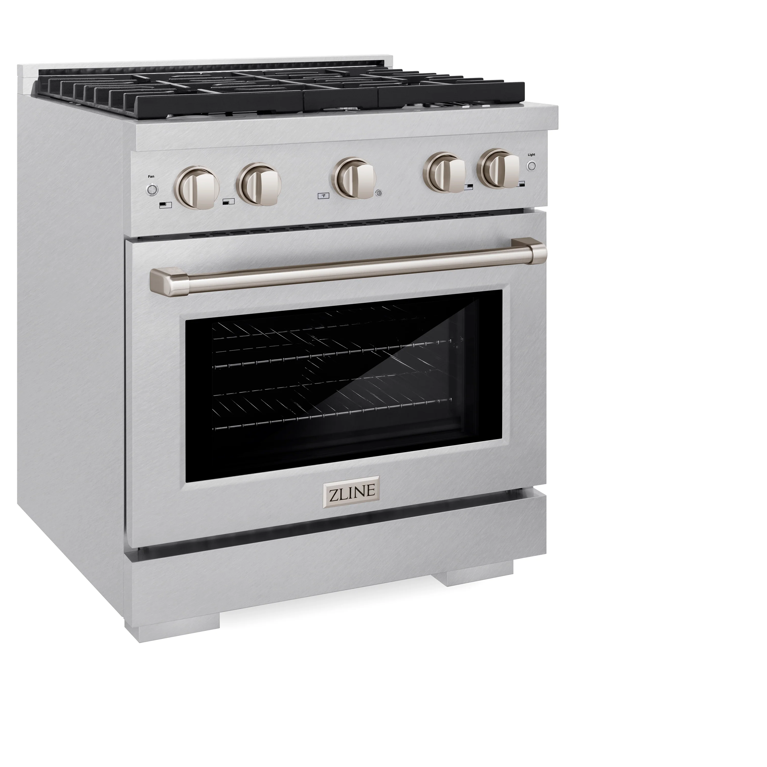 ZLINE 30 in. 4.2 cu. ft. Paramount Dual Fuel Range with 4 Burner Gas Cooktop and Electric Convection Oven in Satin Stainless Steel (SDRS-30) - Image 7