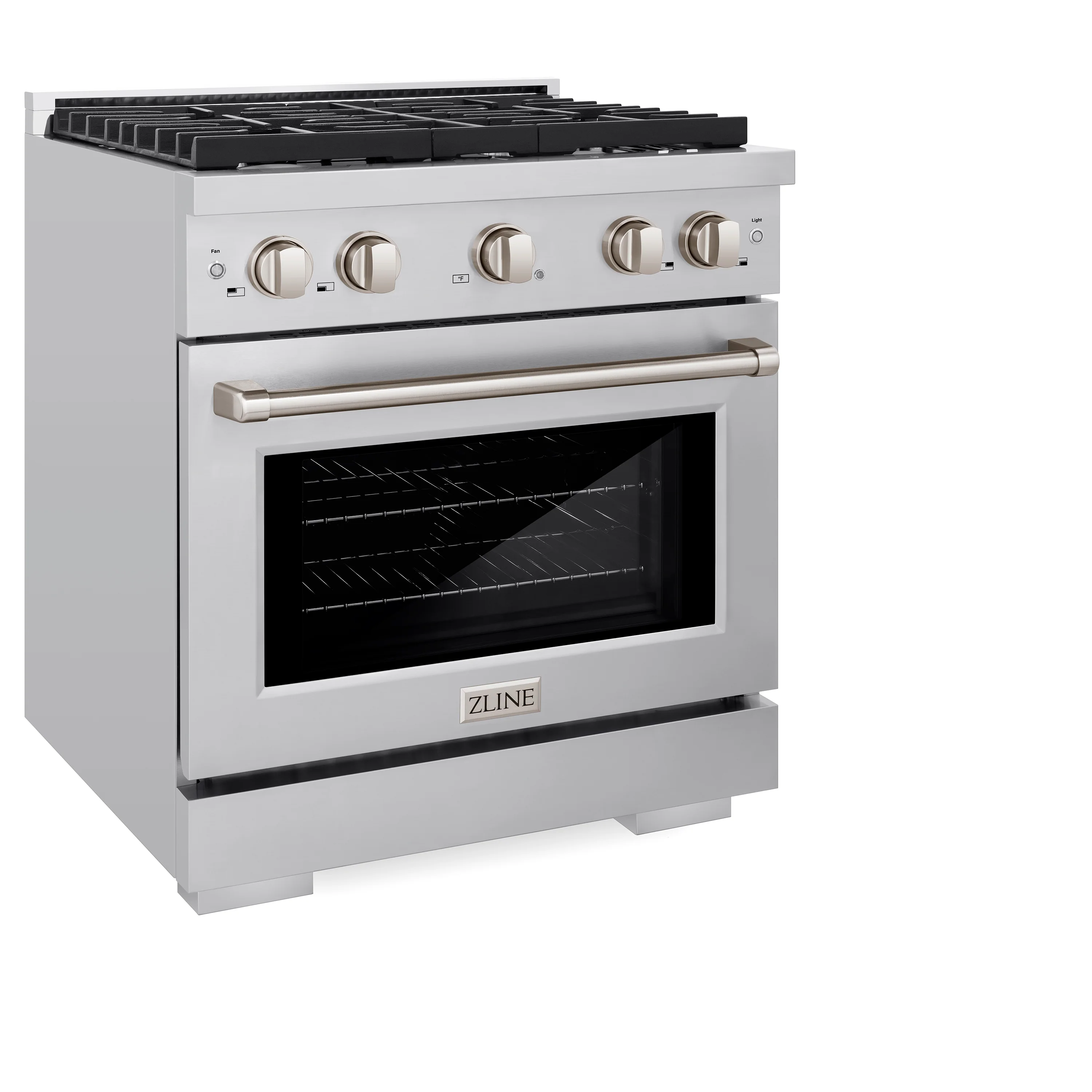 ZLINE 30 in. 4.2 cu. ft. Paramount Dual Fuel Range with 4 Burner Gas Cooktop and Electric Convection Oven in Stainless Steel (SDR30) - Image 6