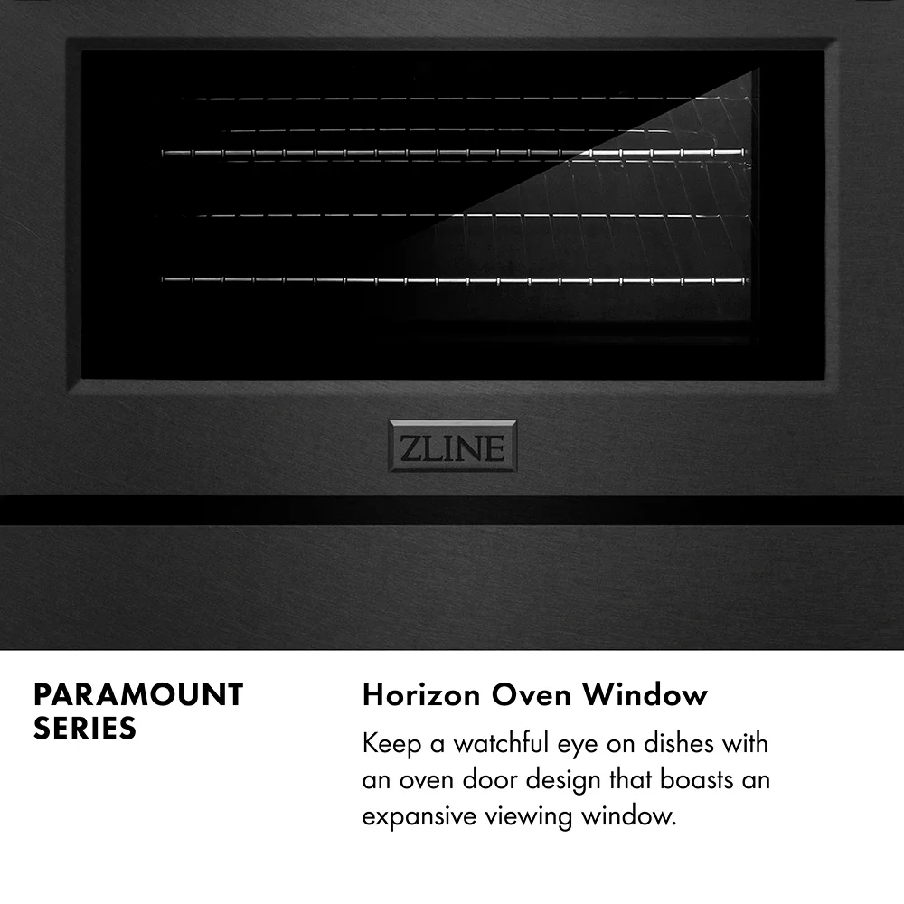 ZLINE 30 in. 4.2 cu. ft. Paramount Gas Range with 4 Burner Cooktop and Convection Gas Oven in Black Satin Stainless Steel (SGRBS-30) - Image 9