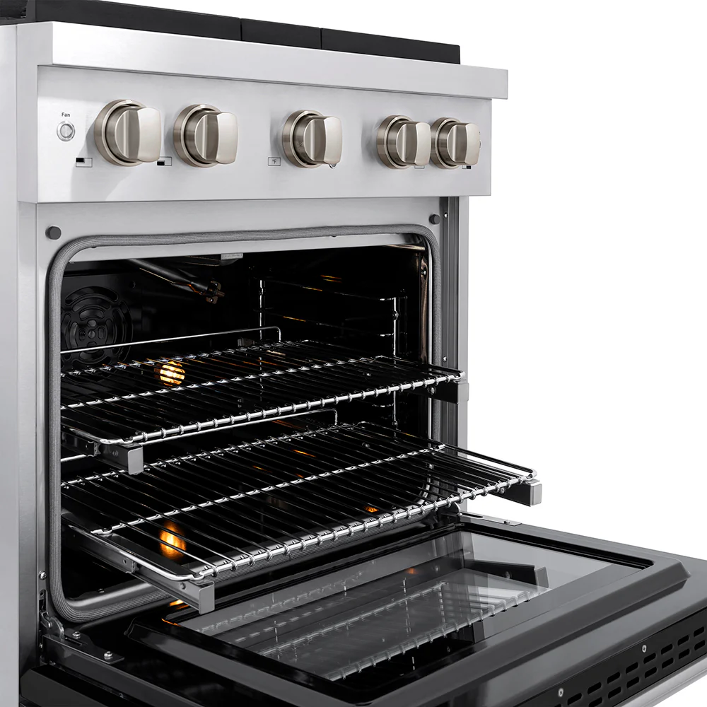 ZLINE 30 in. 4.2 cu. ft. Paramount Gas Range with 4 Burner DuoPro™ Cooktop and Convection Gas Oven with Black Matte Door (PSGR-BLM-30) - Image 10