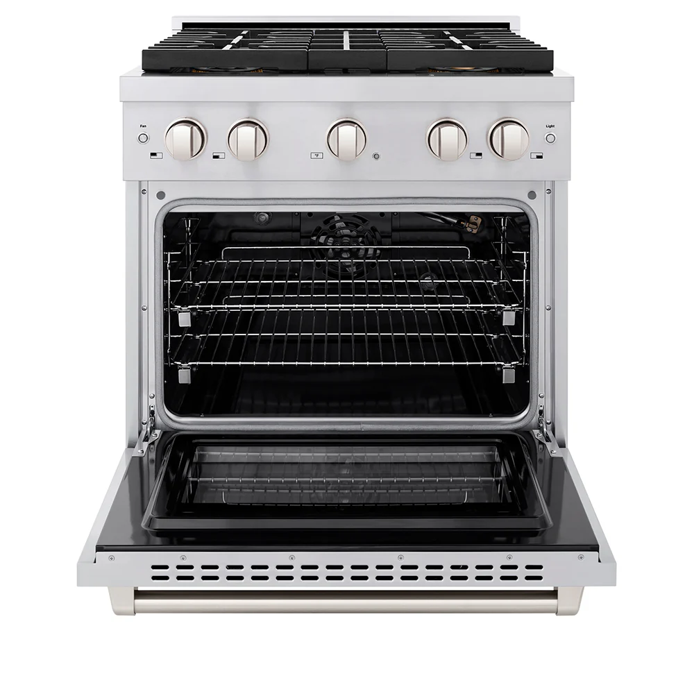 ZLINE 30 in. 4.2 cu. ft. Paramount Gas Range with 4 Burner DuoPro™ Cooktop and Convection Gas Oven in Stainless Steel (PSGR30) - Image 3