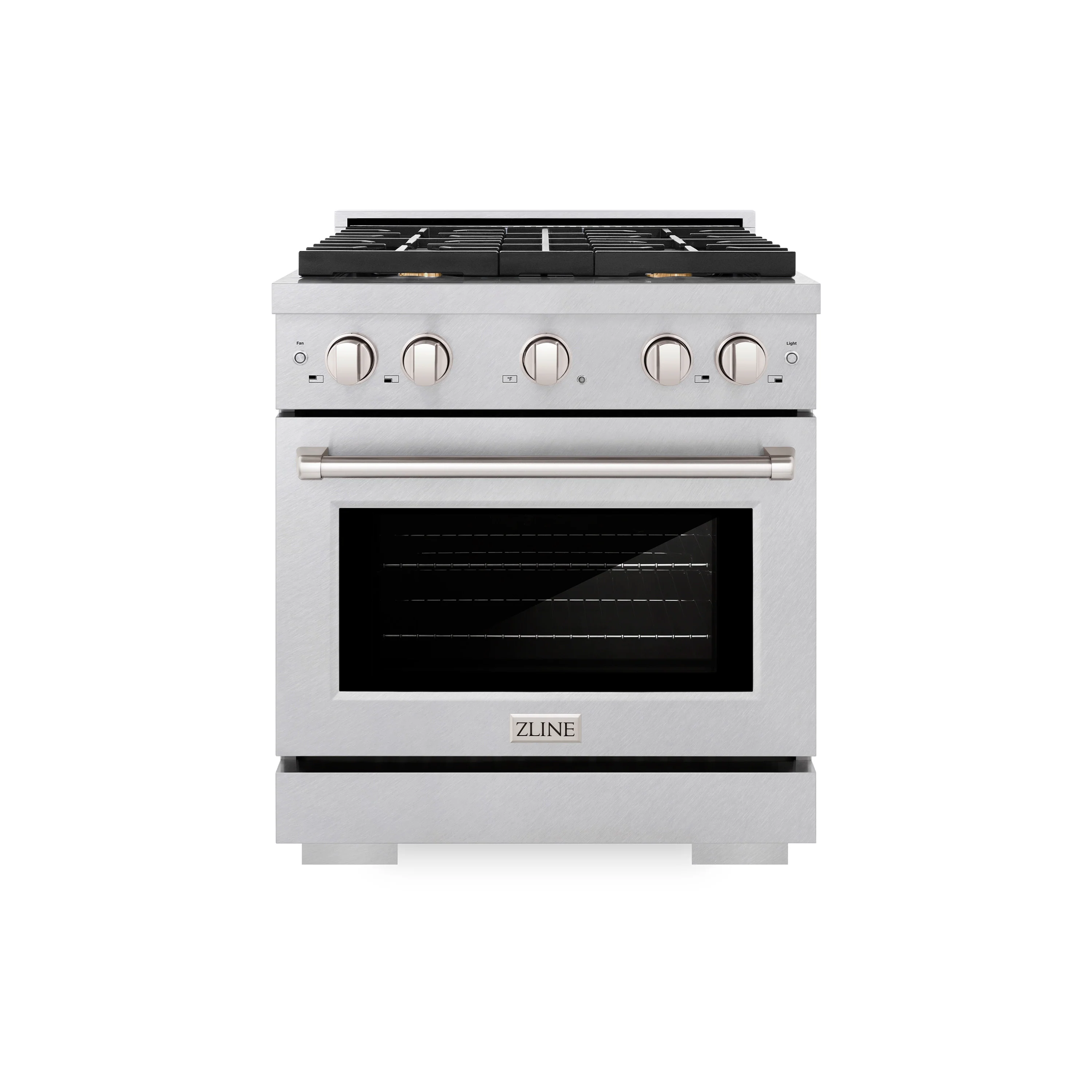 ZLINE 30 in. 4.2 cu. ft. Paramount Gas Range with Convection Gas Oven in Satin Stainless Steel with 4 Brass Burners (SGRS-BR-30) - Image 5