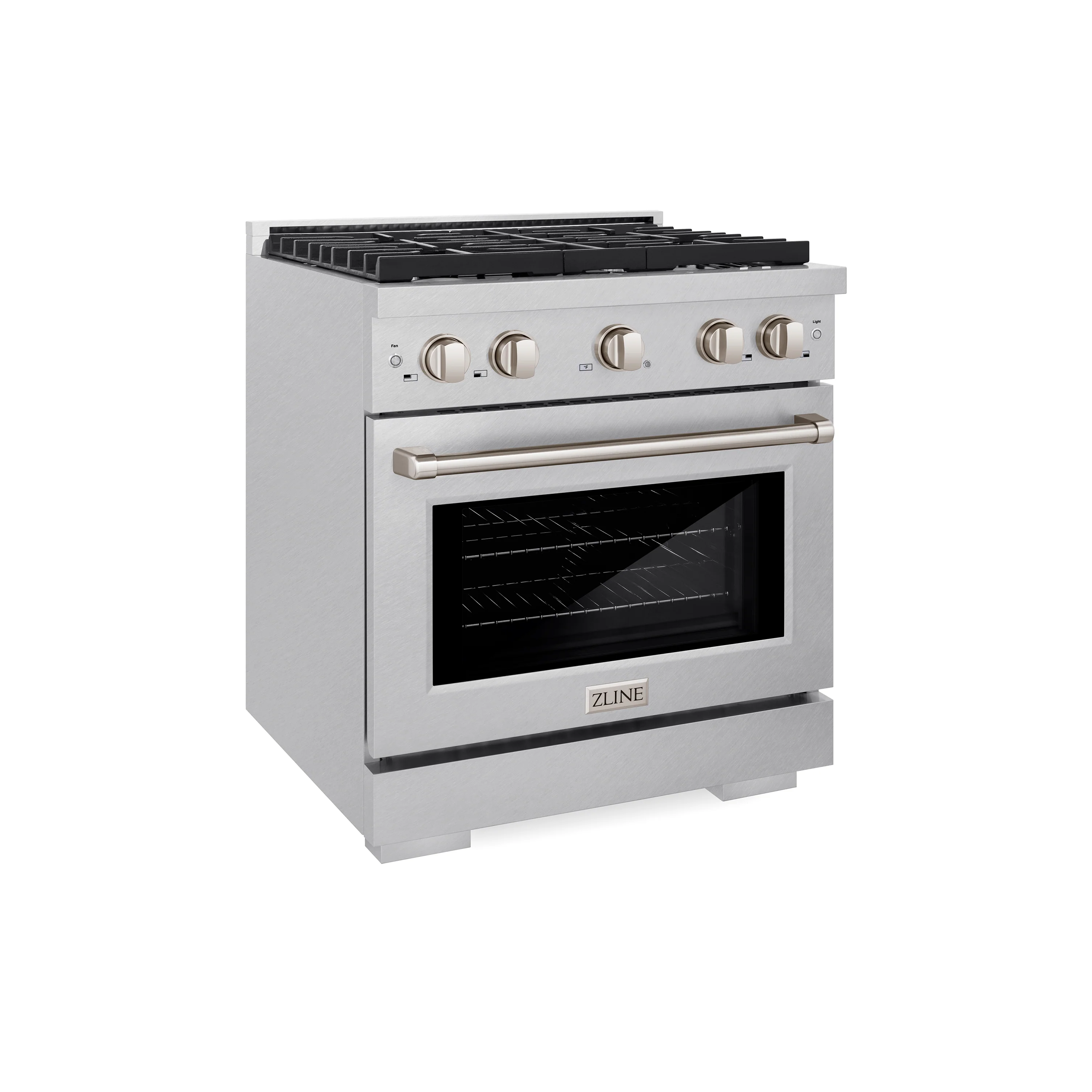 ZLINE 30 in. 4.2 cu. ft. Paramount Gas Range with 4 Burner Cooktop and Convection Gas Oven in Satin Stainless Steel (SGRS-30) - Image 6