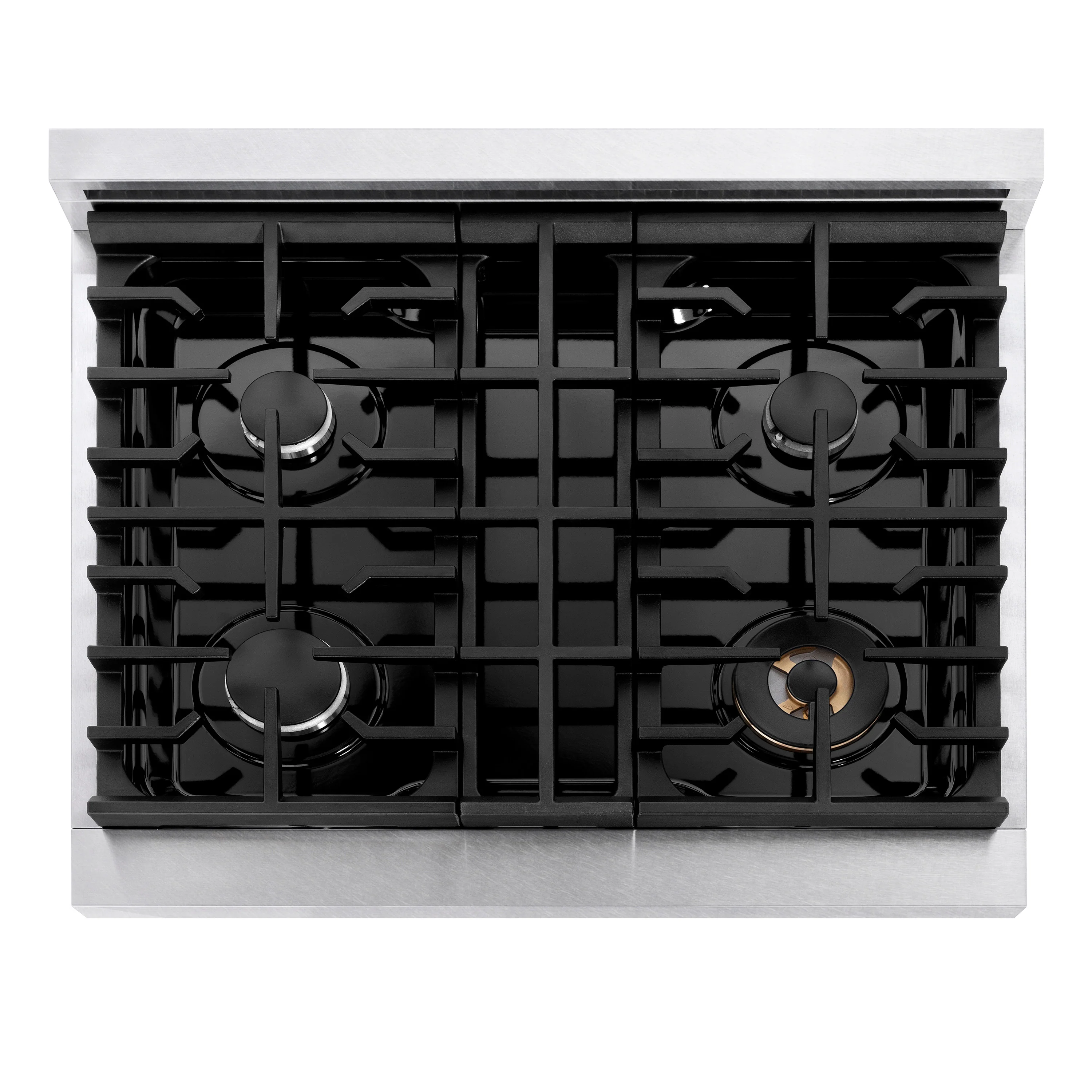 ZLINE 30 in. Paramount Gas Rangetop with 4 Burners and Porcelain Cooktop in Satin Stainless Steel (SRTS-30) - Image 7