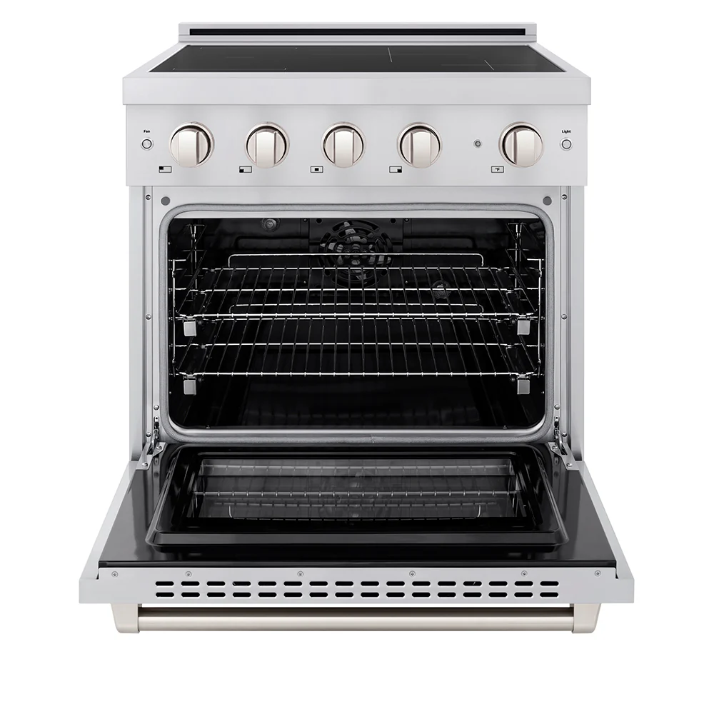 ZLINE 30 in. 4.2 cu. ft. Paramount Induction Range with 4 Element Cooktop and Electric Convection Oven in Stainless Steel (SINR30) - Image 3