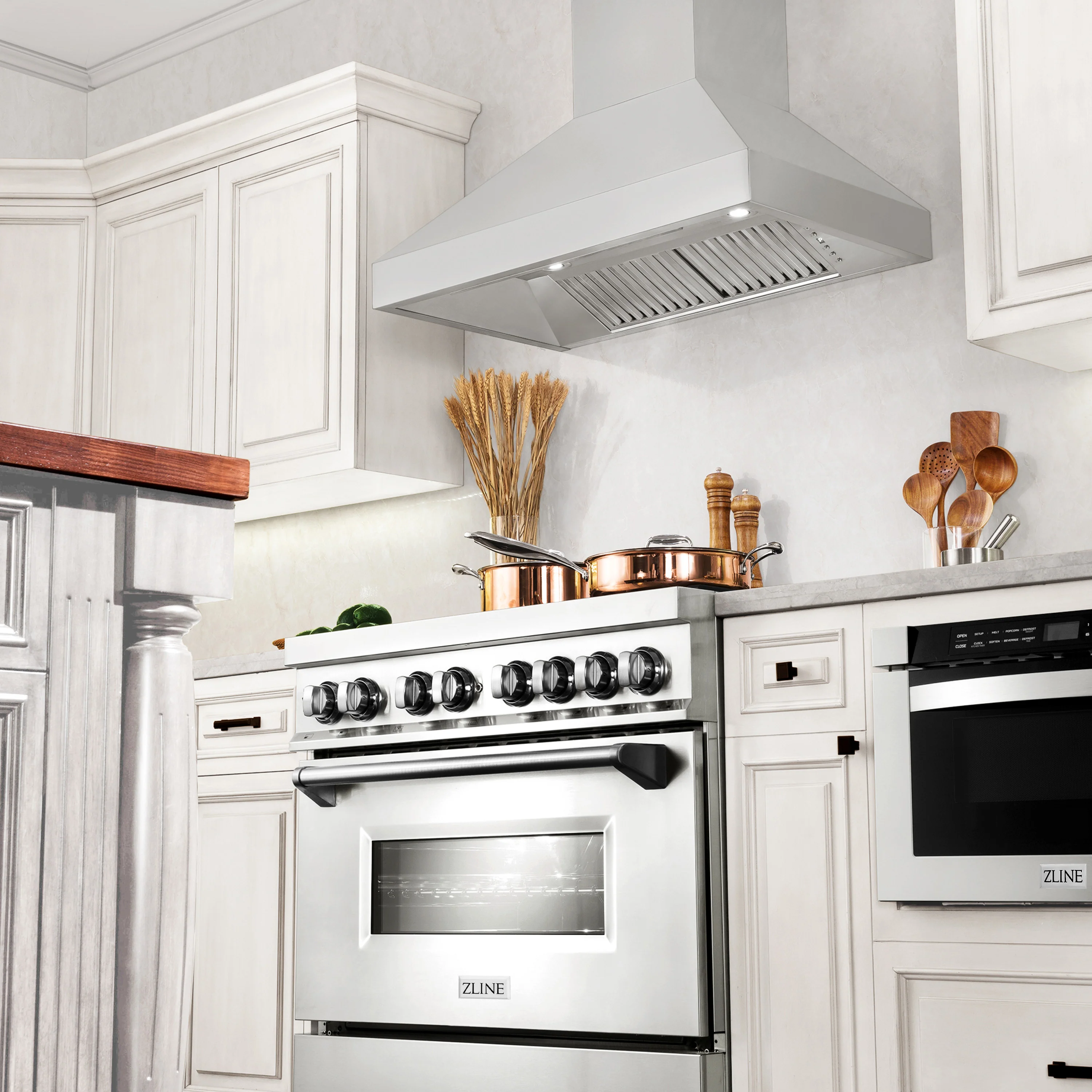 ZLINE 30" Professional Convertible Vent Wall Mount Range Hood in Stainless Steel (597-30) - Image 2