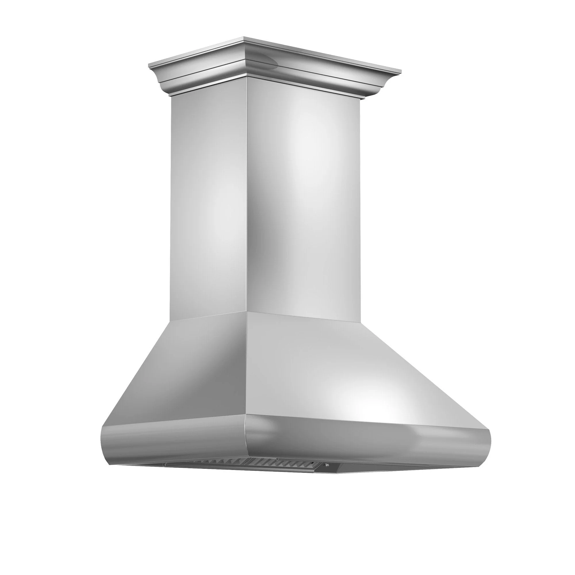 ZLINE 30" Professional Convertible Vent Wall Mount Range Hood in Stainless Steel with Crown Molding (587CRN-30) - Image 3