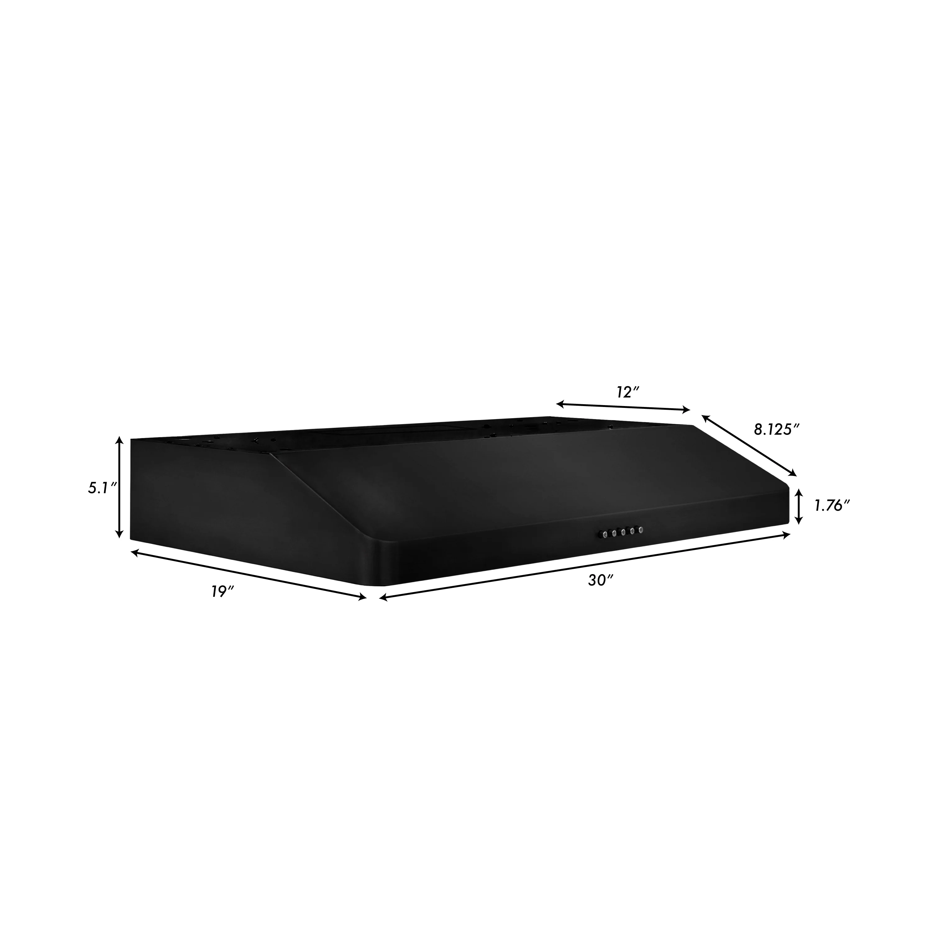 ZLINE 30 in. 400 CFM Ducted Under Cabinet Range Hood in Black Stainless Steel (BS617-30) - Image 8