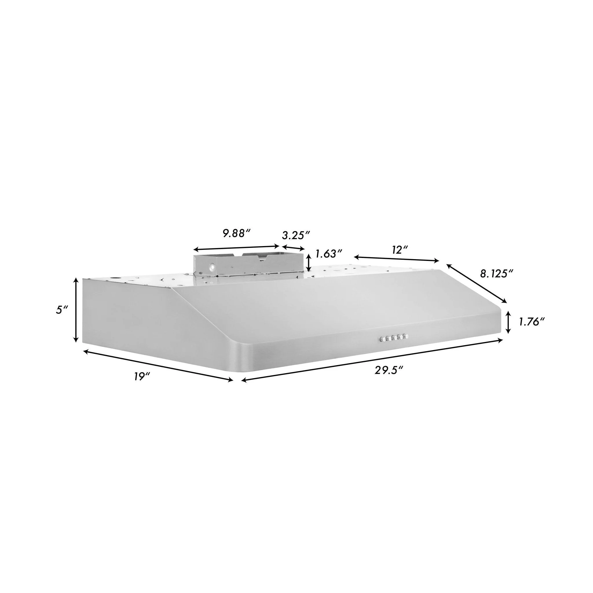 ZLINE 400 CFM Ducted Under Cabinet Range Hood in Stainless Steel - Hardwired Power (617) - Image 10