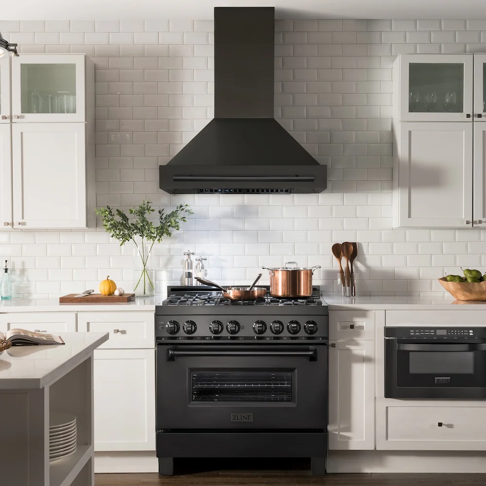 ZLINE 30" Black Stainless Steel Range Hood with Black Stainless Steel Handle (BS655-30-BS) - Image 2