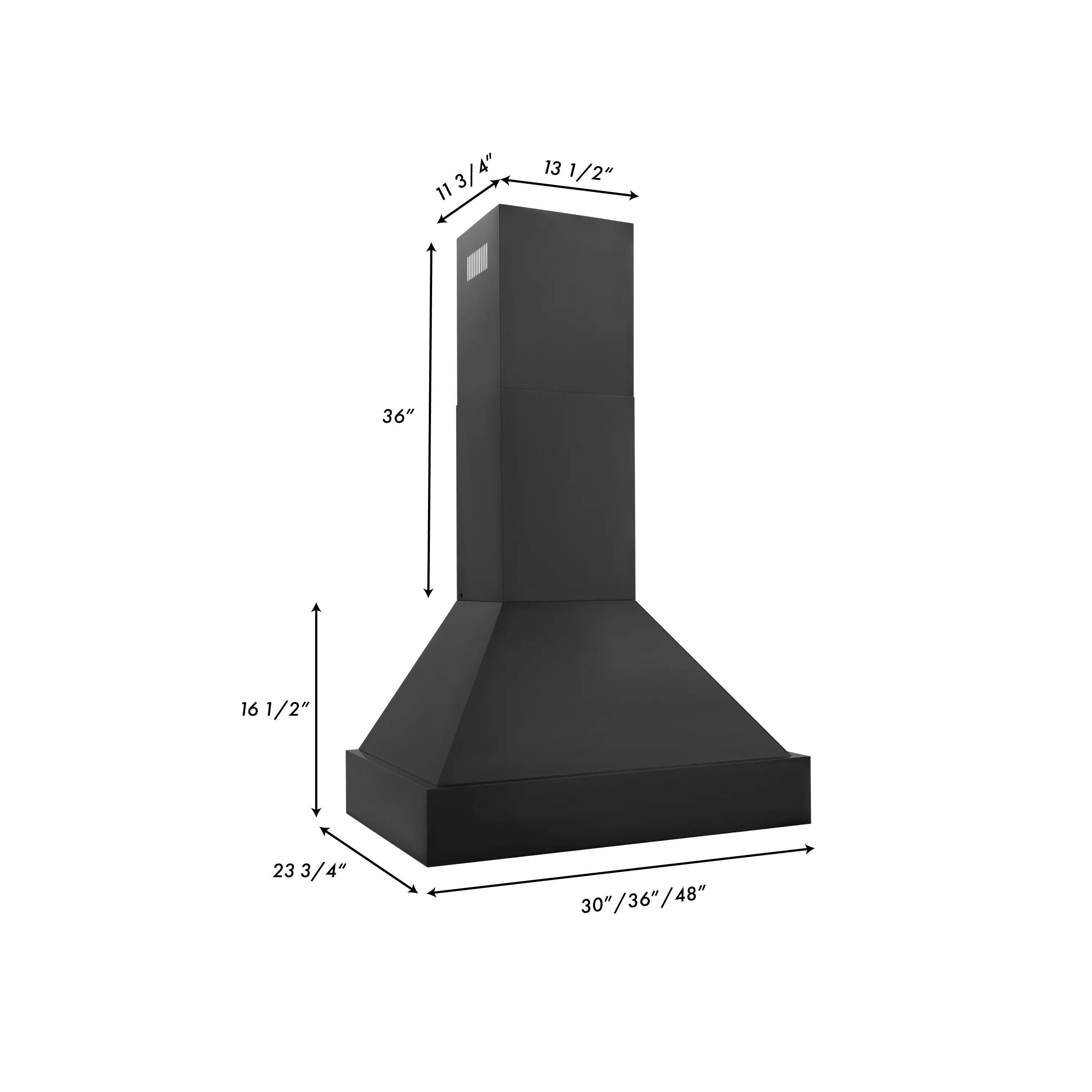 ZLINE 30" Convertible Vent Black Stainless Steel Wall Mount Range Hood (BS655N-30) - Image 8