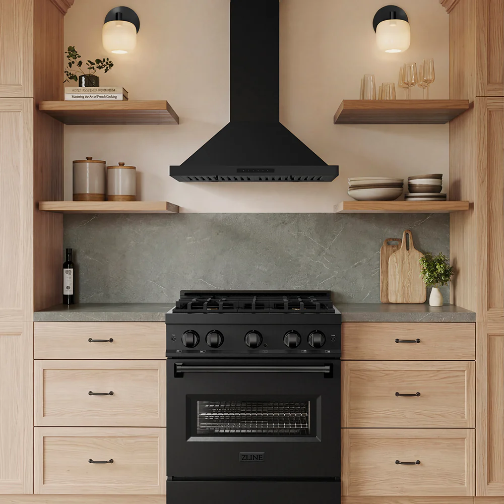 ZLINE 30 in. Convertible Vent Wall Mount Range Hood in Black Stainless Steel (BSKBN-30) - Image 2