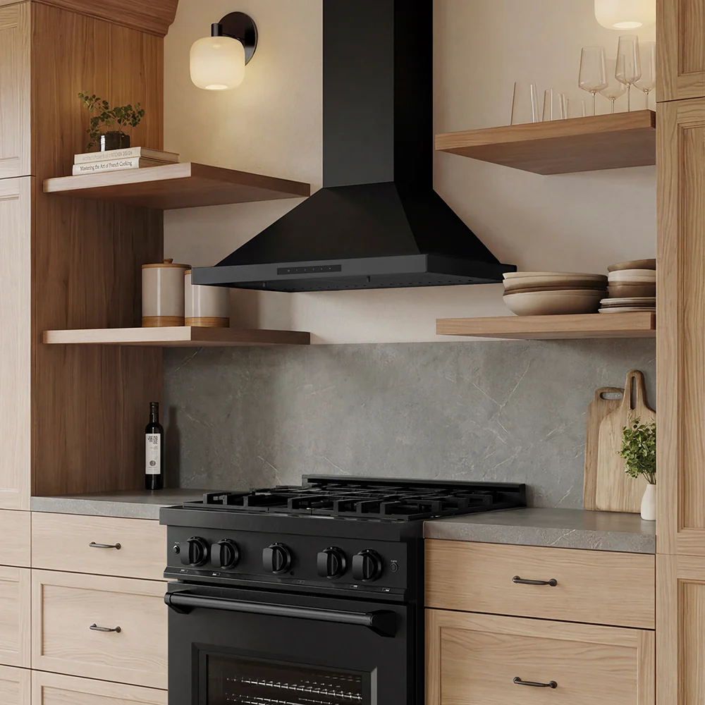 ZLINE 30 in. Convertible Vent Wall Mount Range Hood in Black Stainless Steel (BSKBN-30) - Image 7