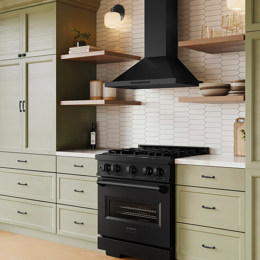 ZLINE 30 in. Convertible Vent Wall Mount Range Hood in Black Stainless Steel (BSKBN-30) - Image 9