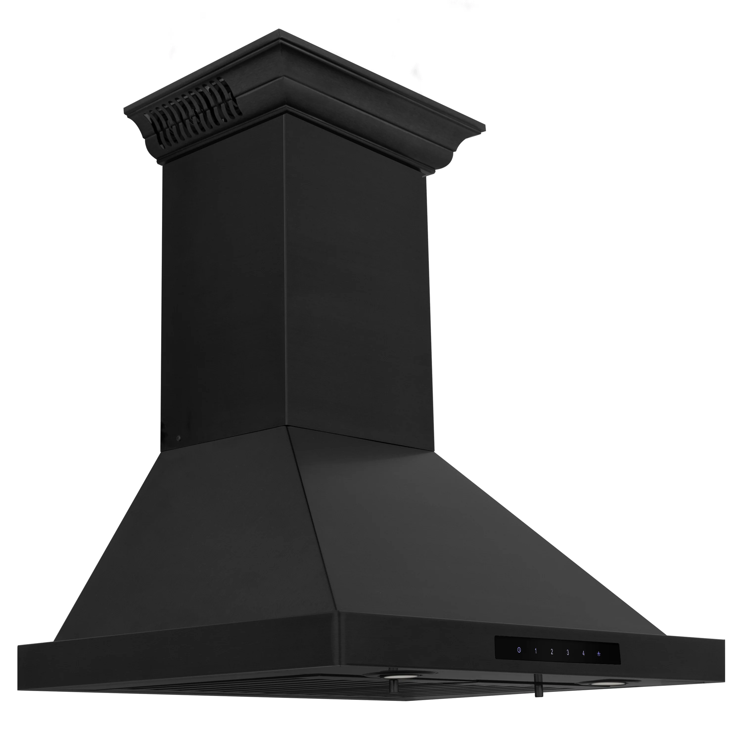 30" ZLINE CrownSound™Ducted Vent Wall Mount Range Hood in Black Stainless Steel with Built-in Bluetooth Speakers (BSKBNCRN-BT-30) - Image 5