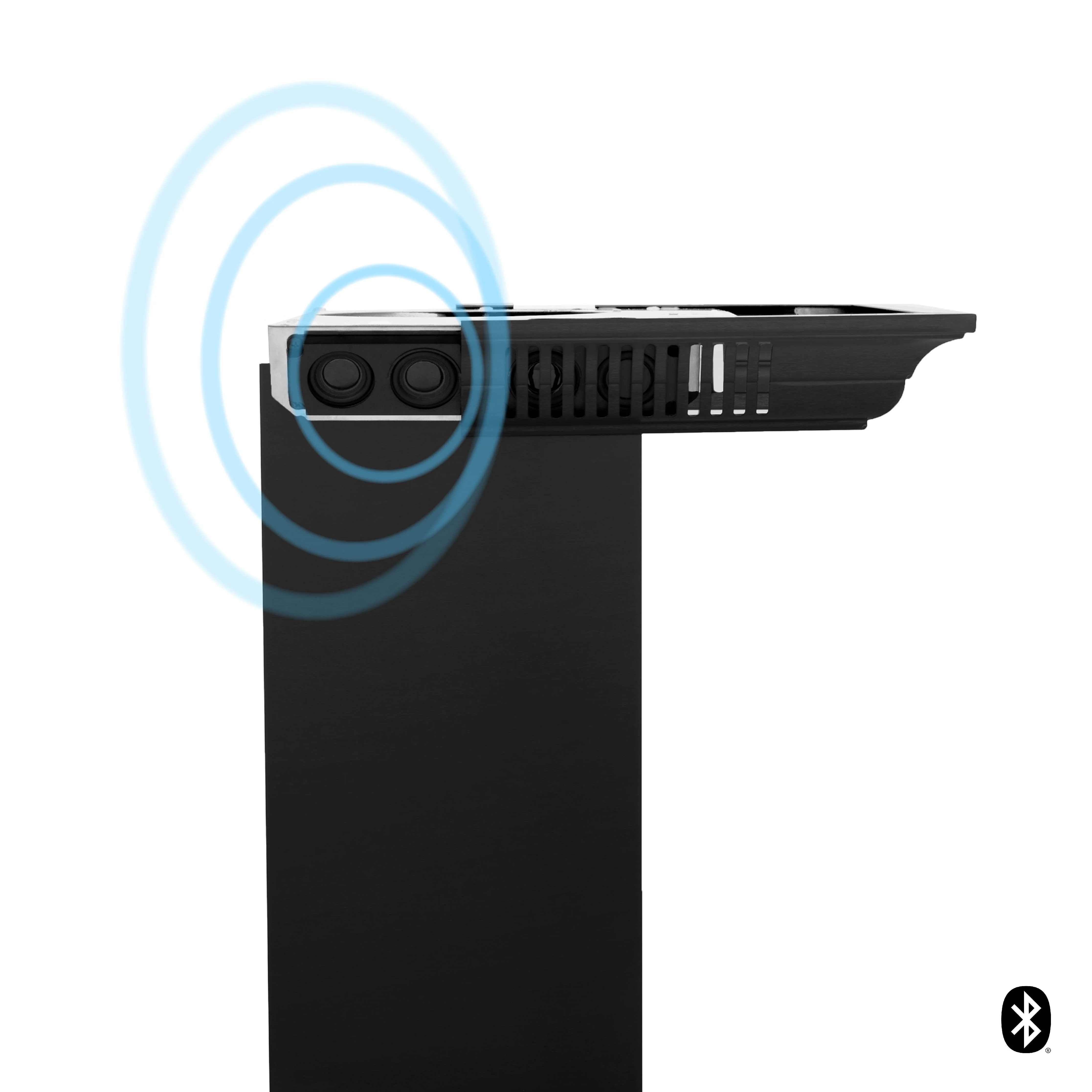 30" ZLINE CrownSound™Ducted Vent Wall Mount Range Hood in Black Stainless Steel with Built-in Bluetooth Speakers (BSKBNCRN-BT-30) - Image 9