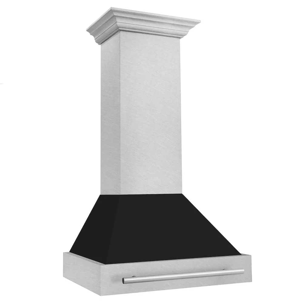 ZLINE 30" Fingerprint Resistant Stainless Steel Range Hood with Black Matte Shell (8654SNX-BLM-30) - Image 5
