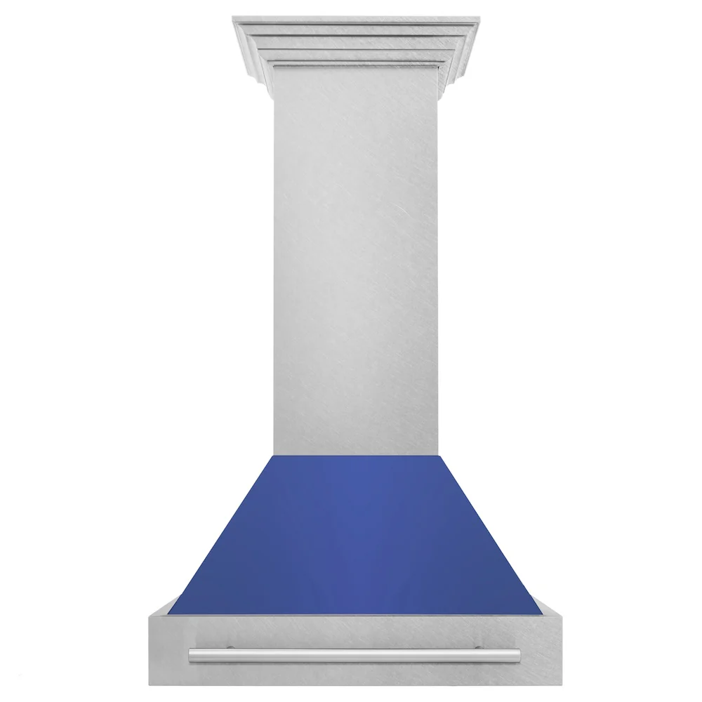 ZLINE 30" Fingerprint Resistant Stainless Steel Range Hood with Blue Matte Shell (8654SNX-BM30) - Image 4
