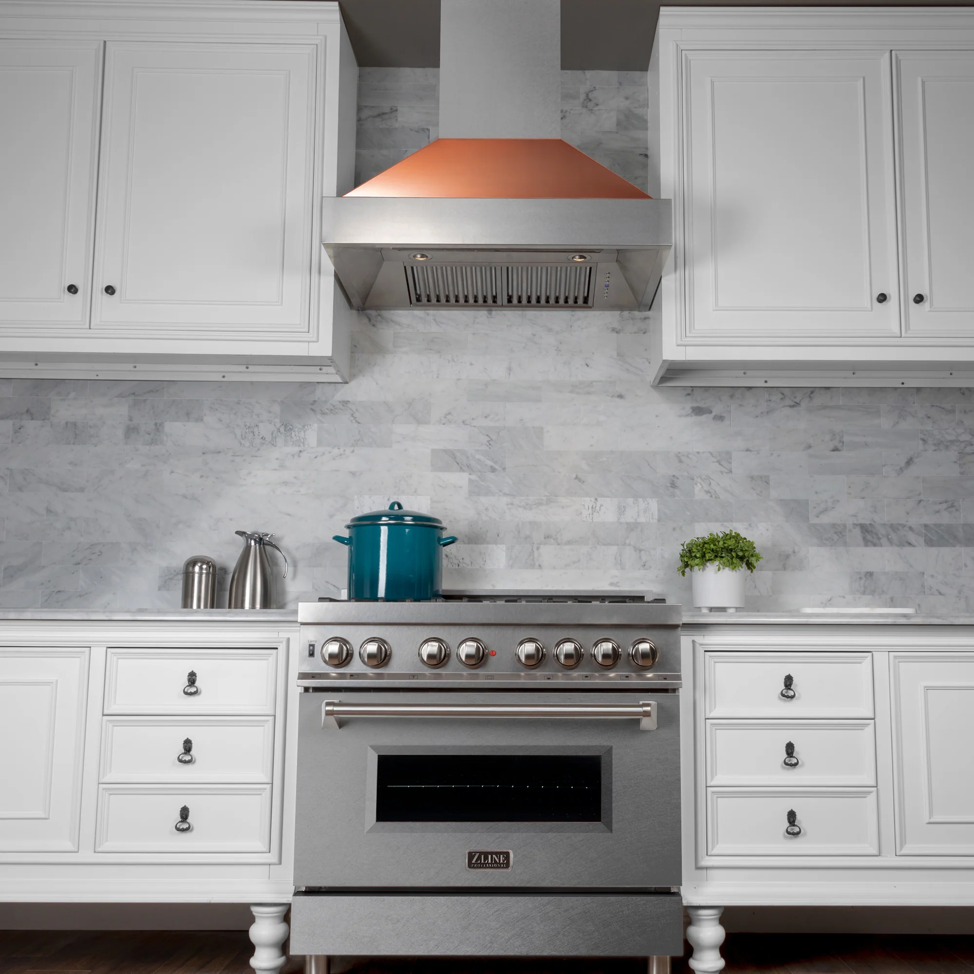 30" Ducted Fingerprint Resistant Stainless Steel Range Hood with Copper Shell (8654C-30) - Image 8