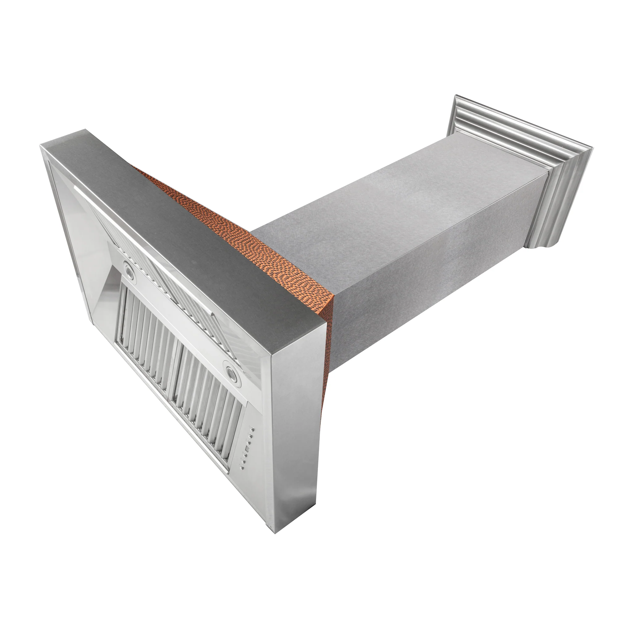 30" Ducted Fingerprint Resistant Stainless Steel Range Hood with Hand-Hammered Copper Shell (8654HH-30) - Image 5