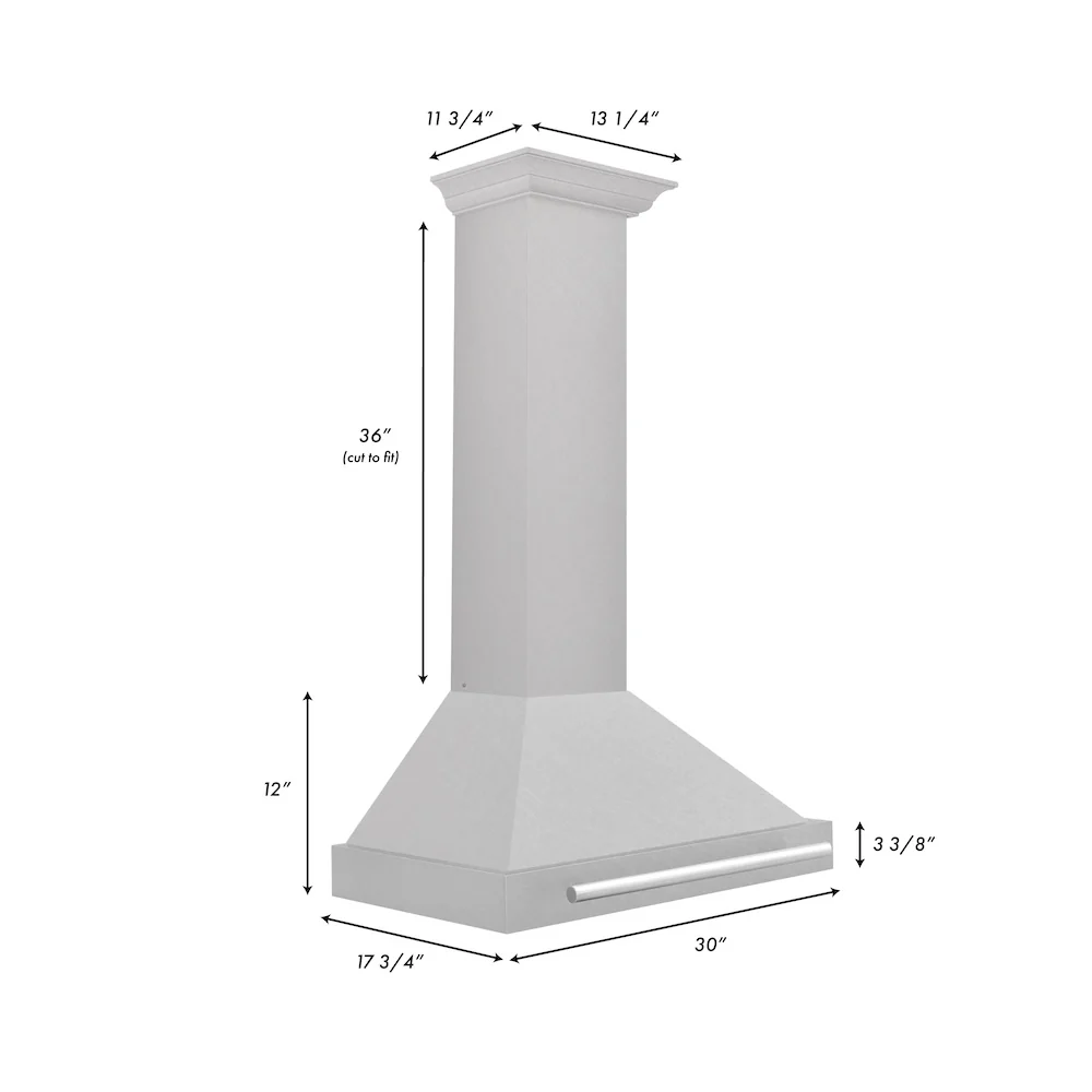 ZLINE 30 in. Convertible Fingerprint Resistant Satin Stainless Steel Range Hood with Stainless Steel Handle (KB4SNX-30) - Image 6