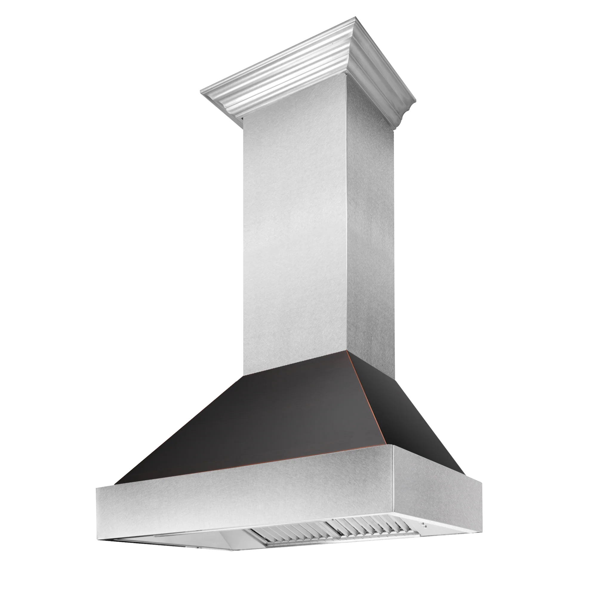 30" Ducted Fingerprint Resistant Stainless Steel Range Hood with Oil Rubbed Bronze Shell (8654ORB-30) - Image 4