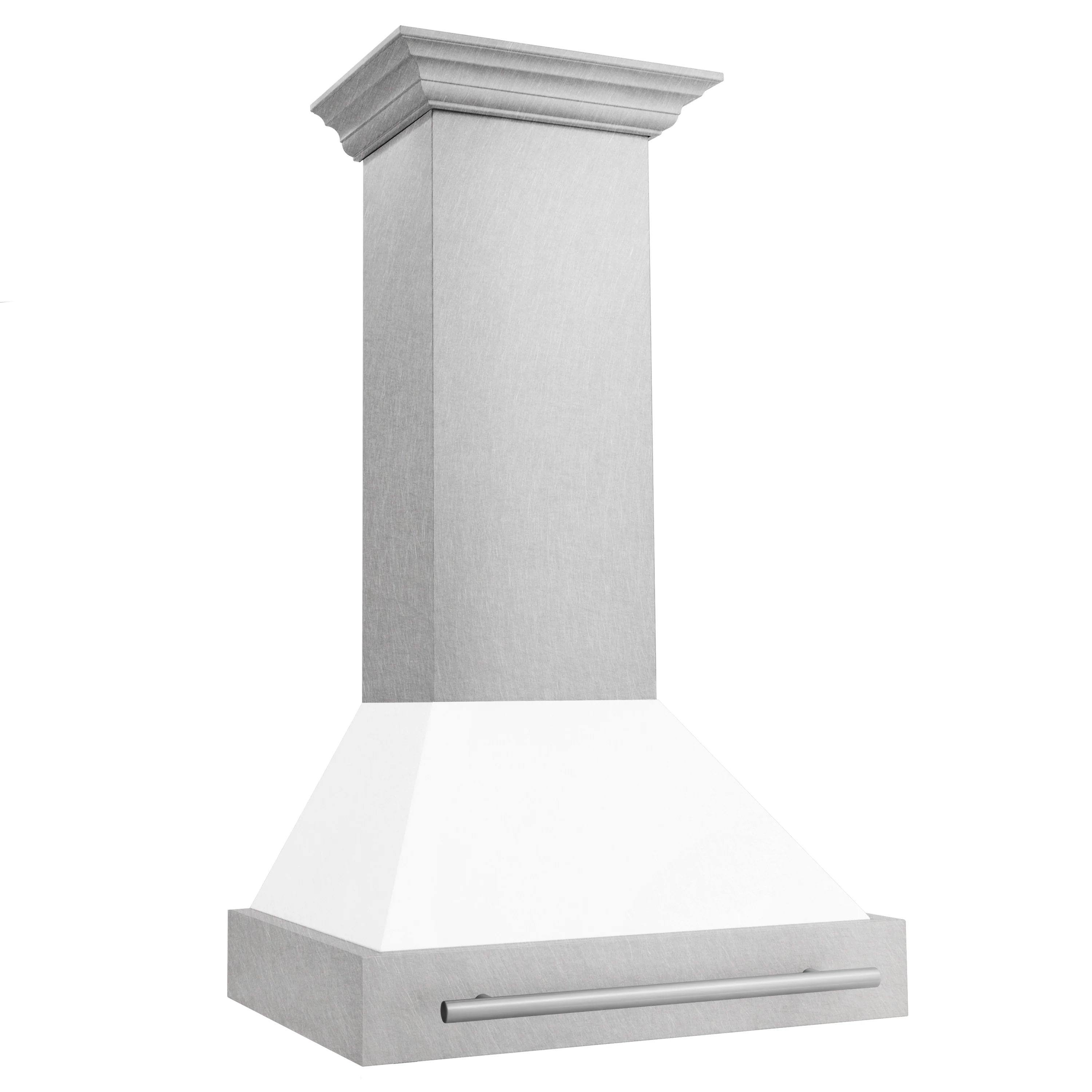 ZLINE 30" Fingerprint Resistant Stainless Steel Range Hood with White Matte Shell (8654SNX-WM30)