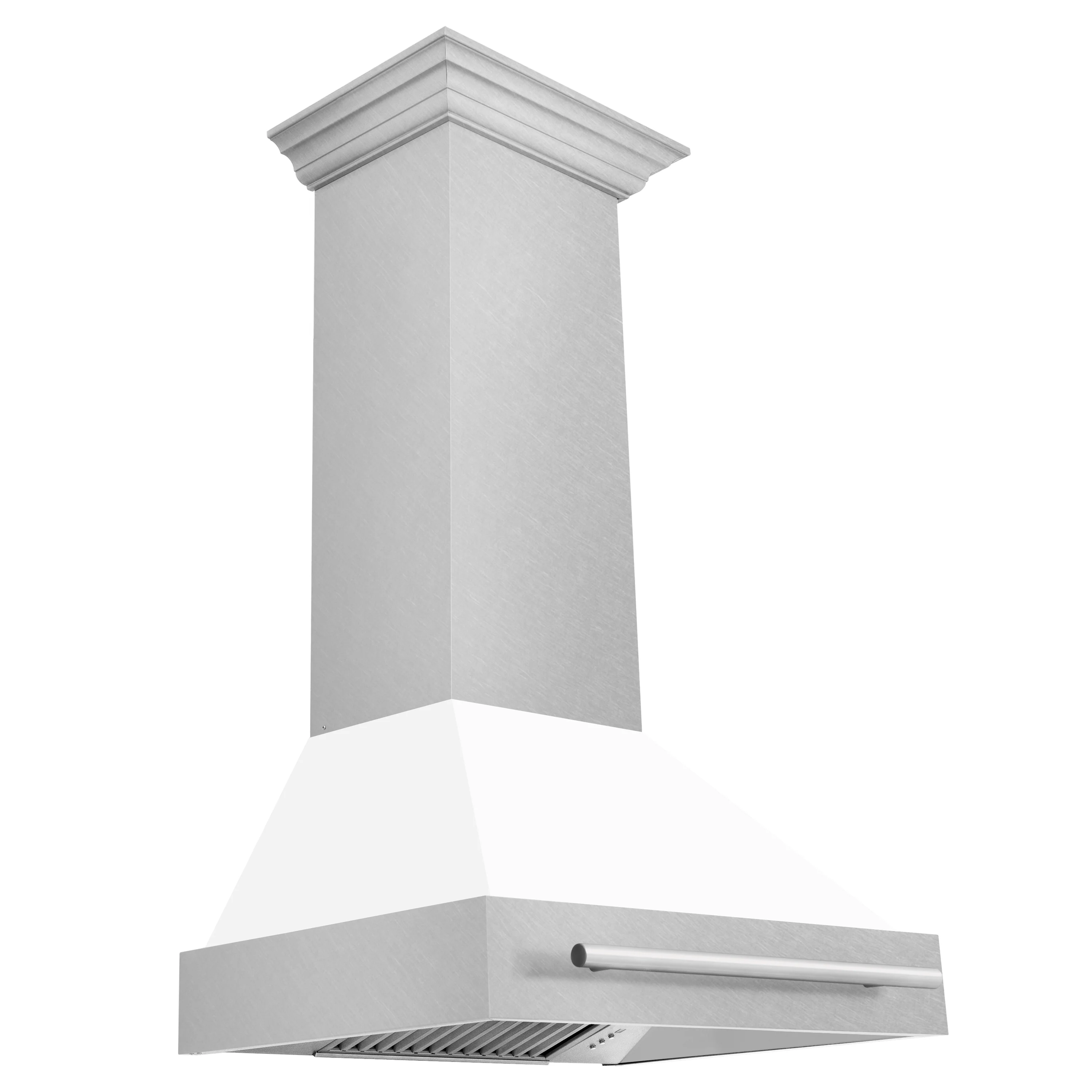 ZLINE 30" Fingerprint Resistant Stainless Steel Range Hood with White Matte Shell (8654SNX-WM30) - Image 6