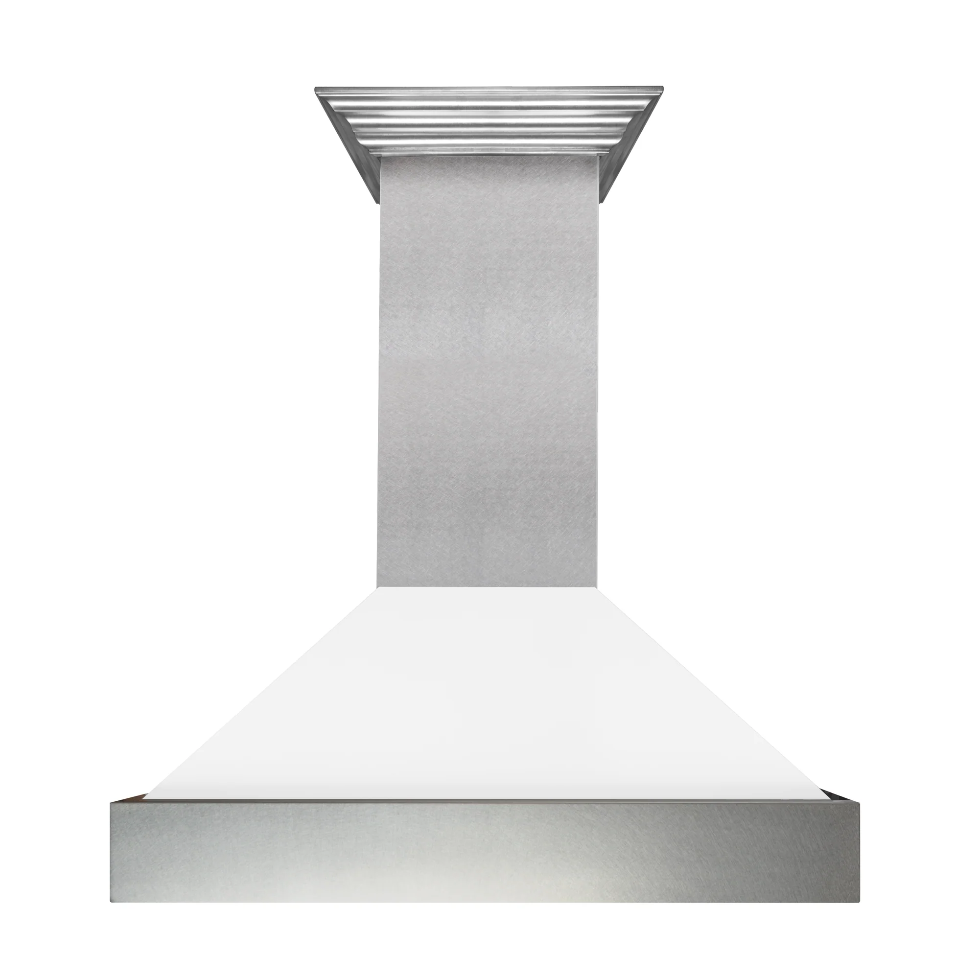 30" Ducted Fingerprint Resistant Stainless Steel Range Hood with White Matte Shell (8654WM-30) - Image 3