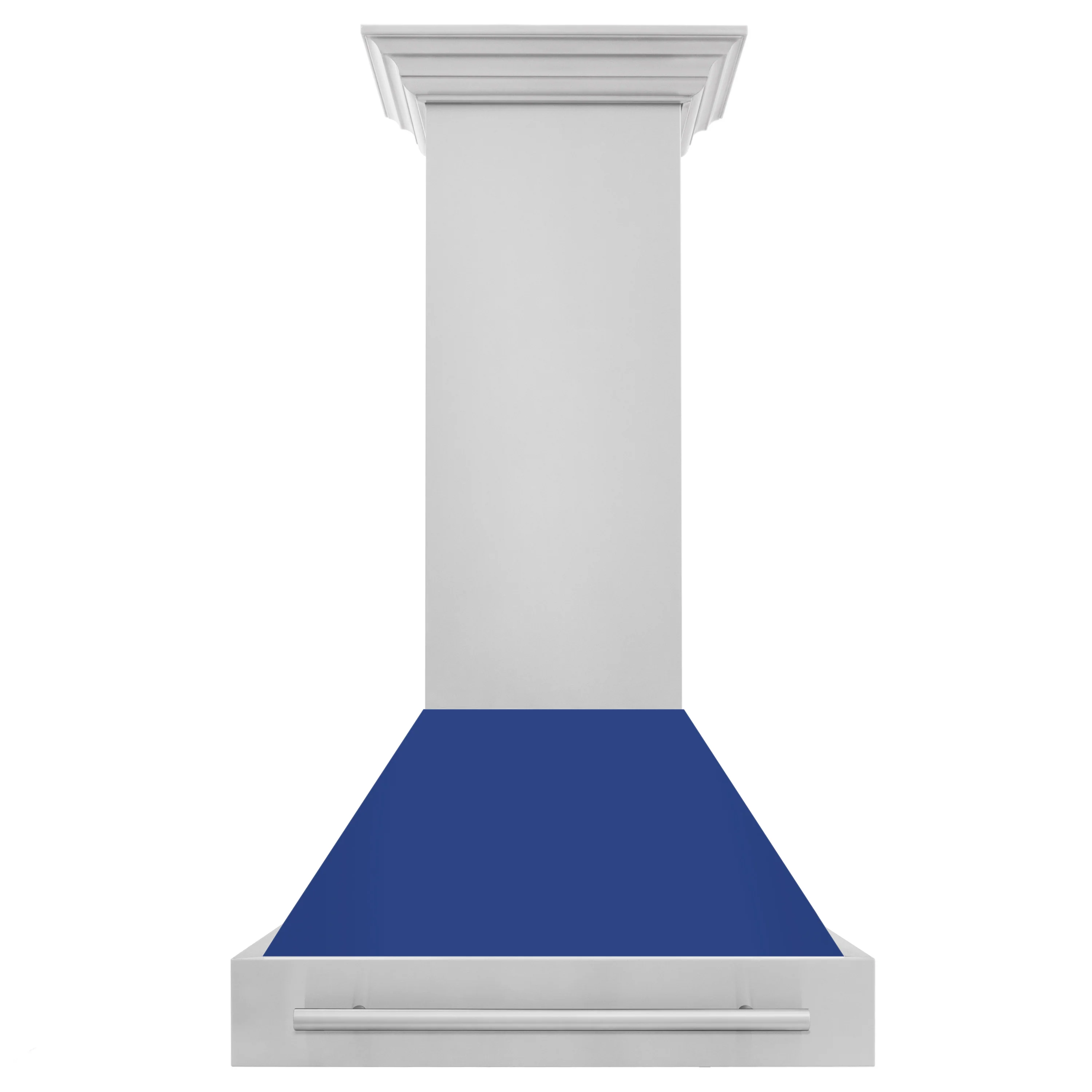 ZLINE 30" Stainless Steel Range Hood with Blue Matte Shell and Stainless Steel Handle (8654STX-BM-30) - Image 4