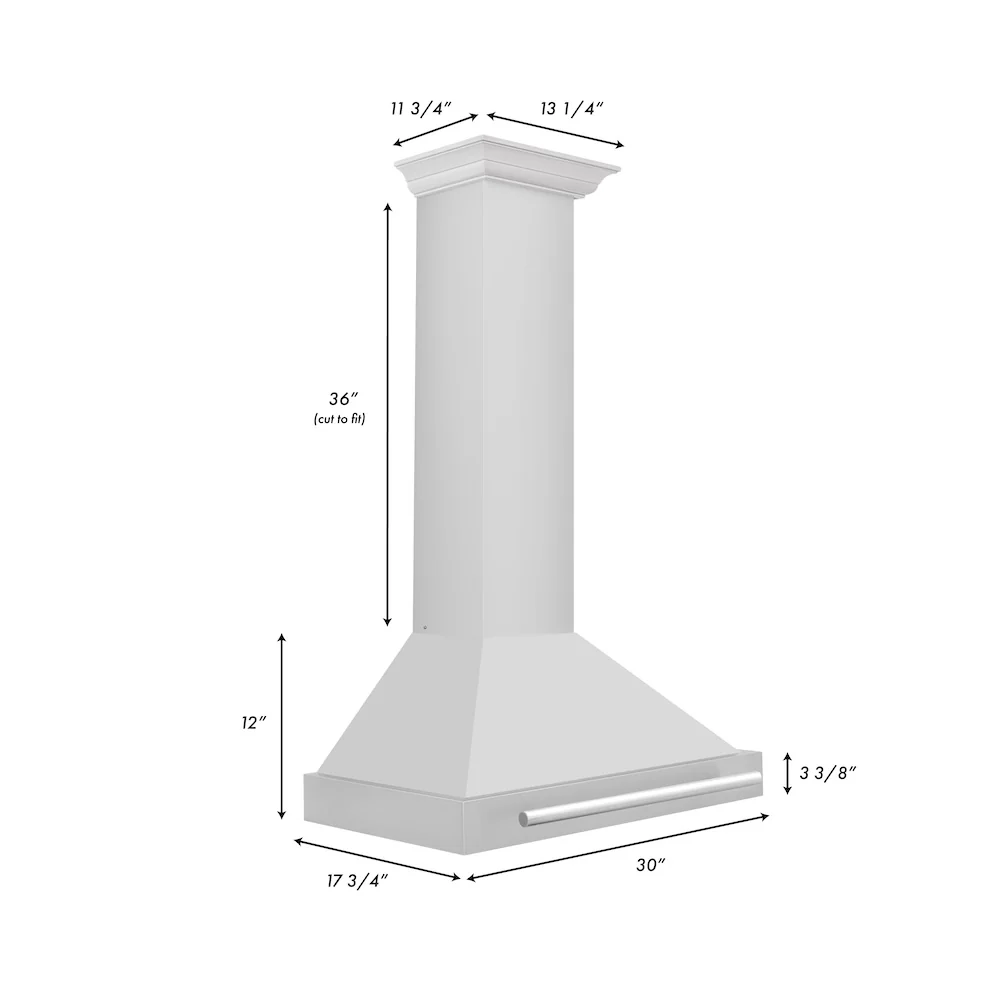 ZLINE 30 in. Convertible Stainless Steel Range Hood with Stainless Steel Handle (KB4STX-30) - Image 7