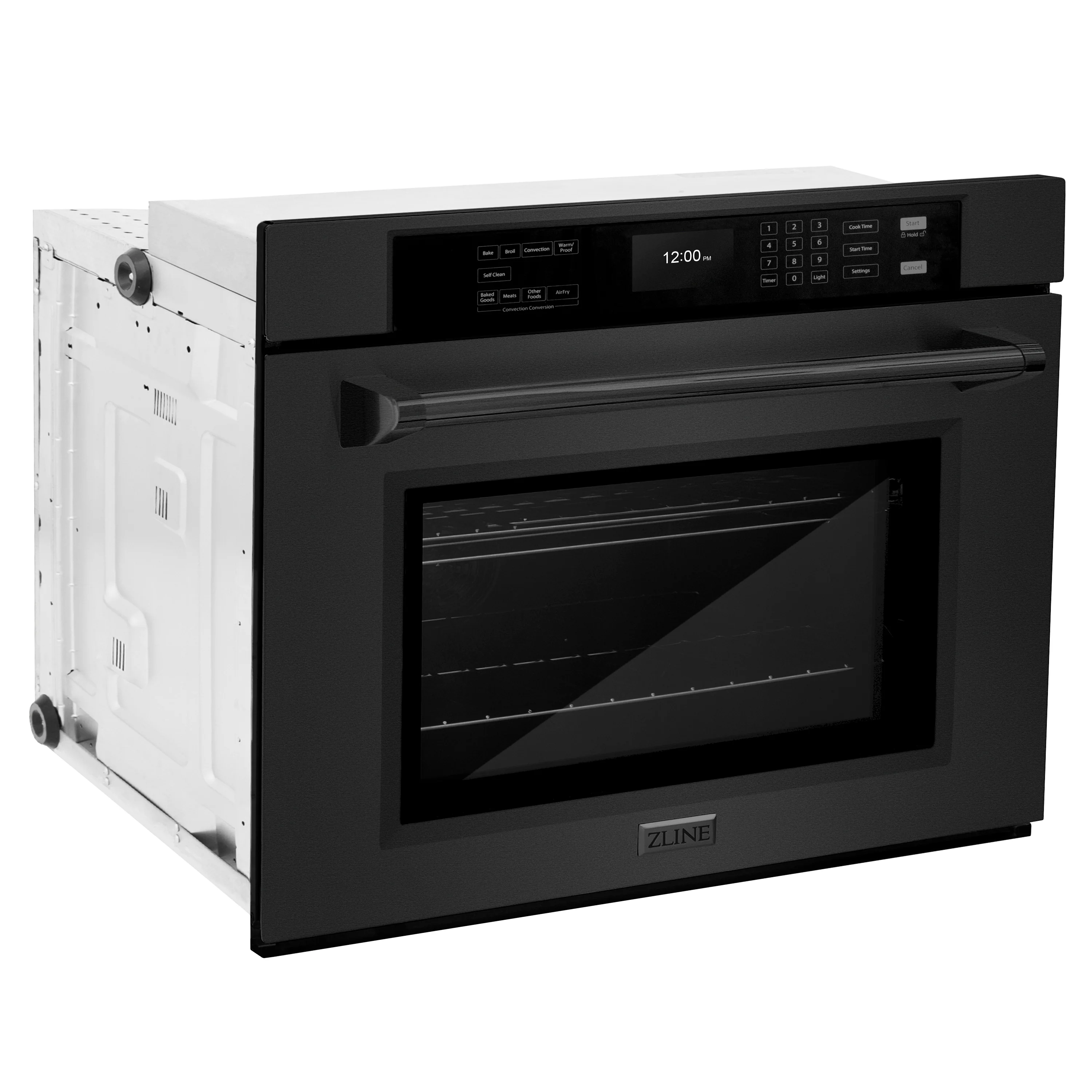 ZLINE 30 in. Professional True Convection Single Wall Oven with Air Fry and Self Clean in Black Stainless Steel (WASB-30) - Image 3