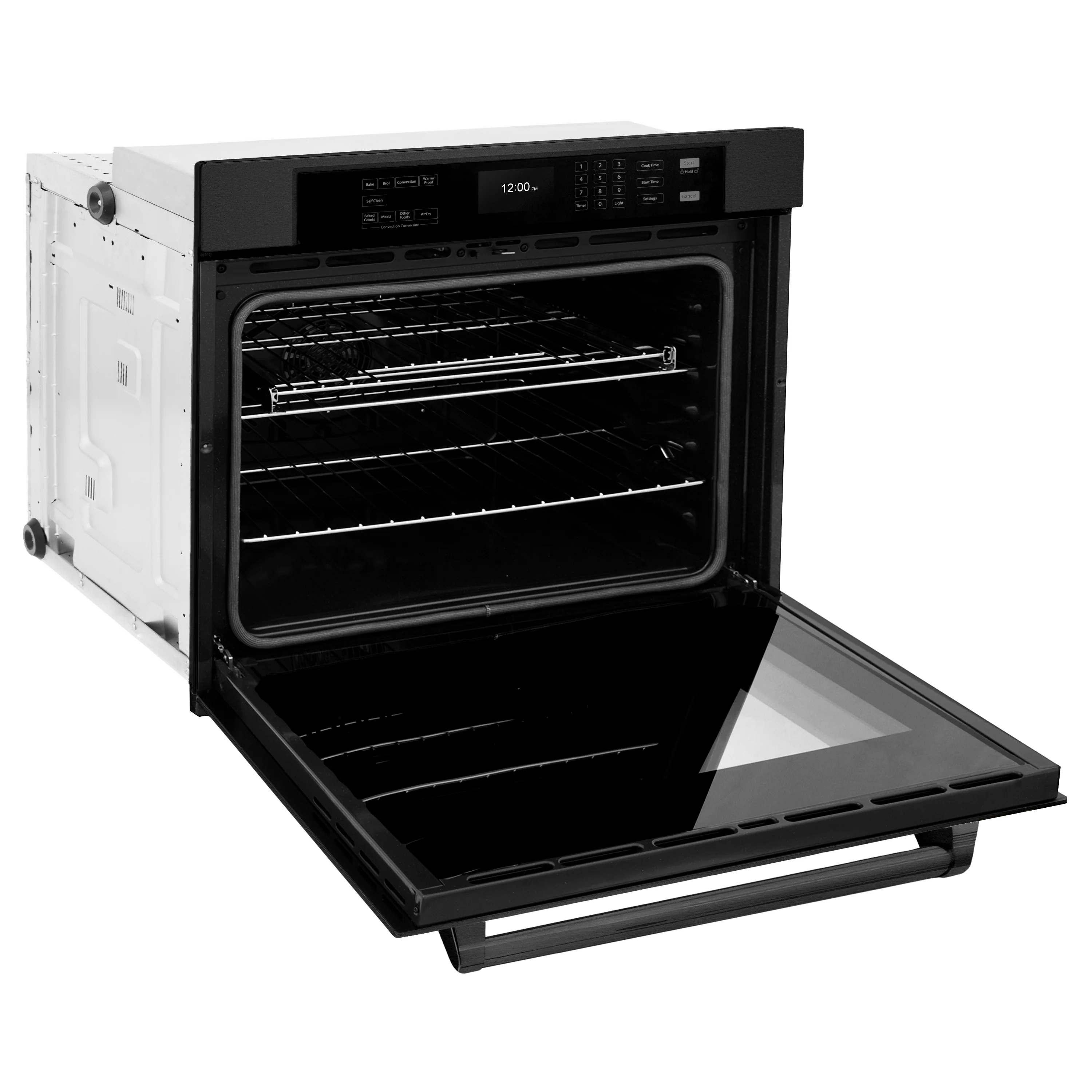 ZLINE 30 in. Professional True Convection Single Wall Oven with Air Fry and Self Clean in Black Stainless Steel (WASB-30) - Image 4